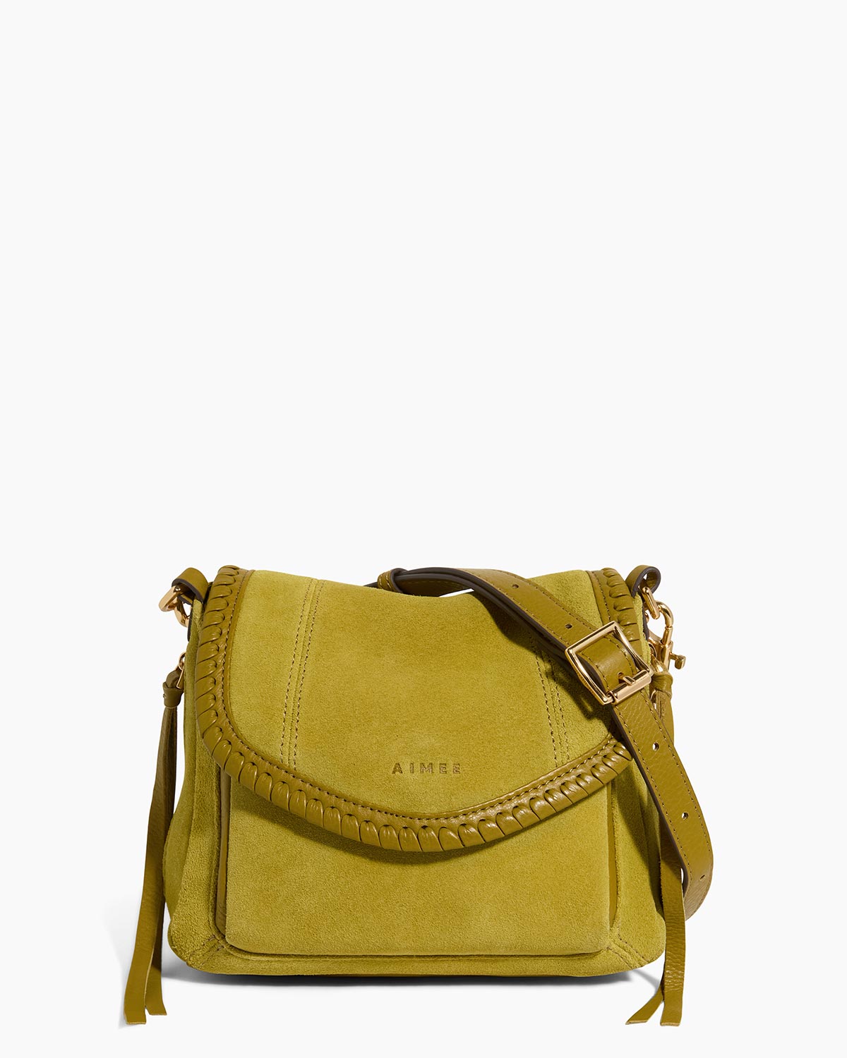 Aimee Kestenberg All For Love Mini Crossbody Bag – Woven Leather, Adjustable Strap, Multi-Pocket