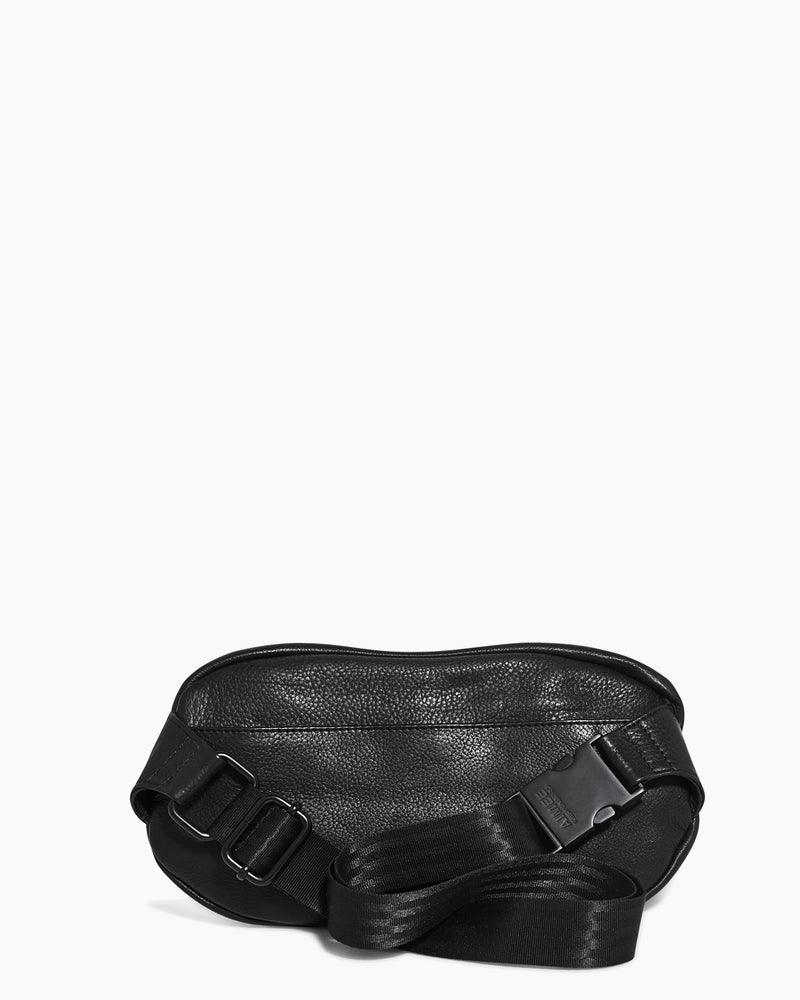 Aimee Kestenberg X ISCREAMCOLOUR black bum bag with heart detail, back view