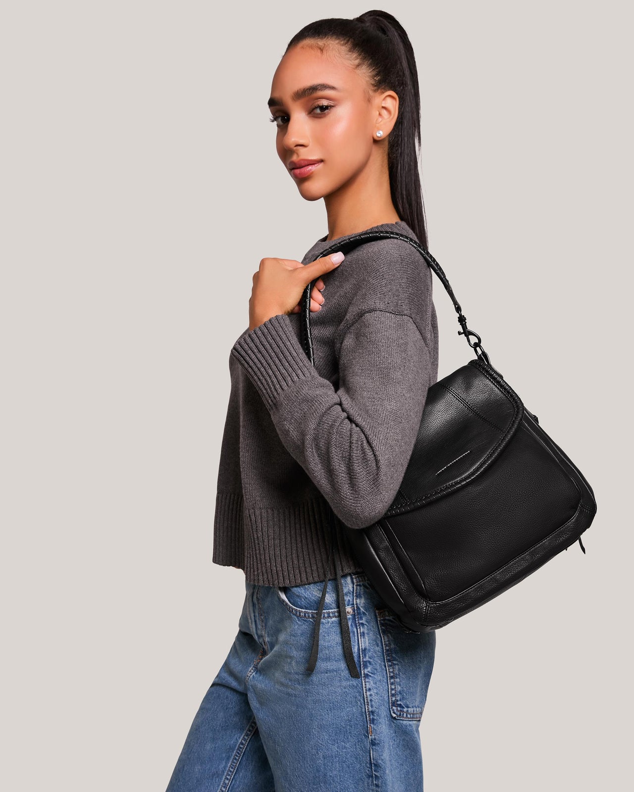 Aimee Kestenberg Women's All For Love Zip Leather Top Convertible Shoulder Bag Aimee Kestenberg Women's All For Love Zip Leather Top Convertible Shoulder Bag