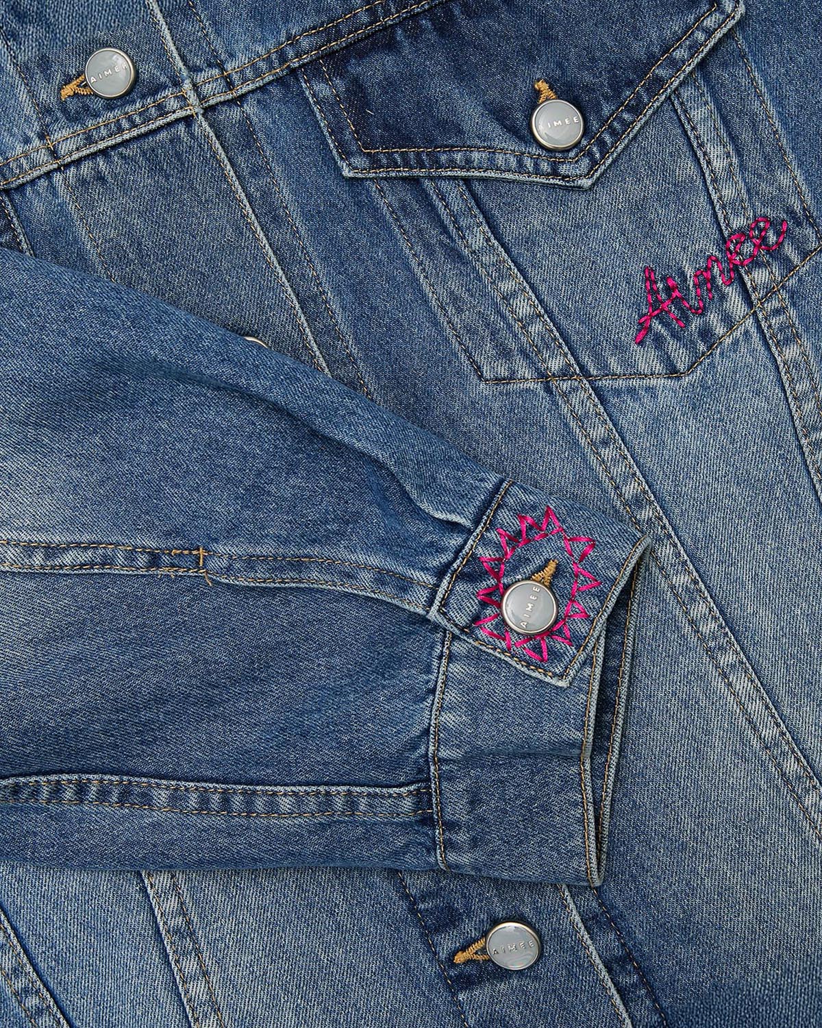 Cool To Be Kind Embroidered Denim Jacket
