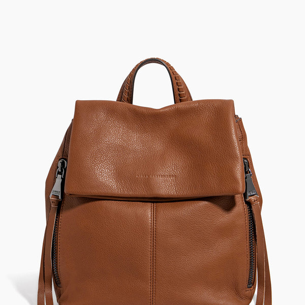 Aimee Kestenberg Bali Backpack pebbled genuine leather cognac brown Chestnut Bali Backpack Designer Leather Handbag For Women  main image 3
