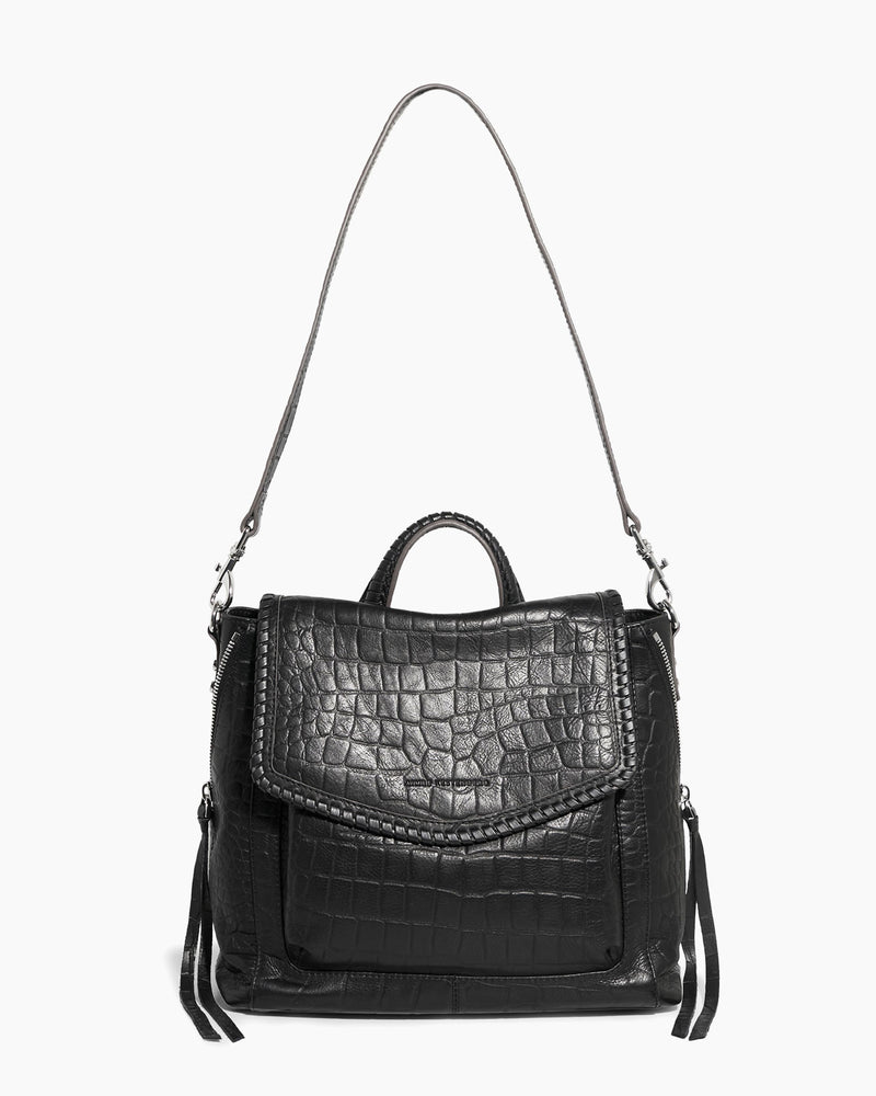 Aimee Kestenberg  All For Love Convertible Backpack Black Croco