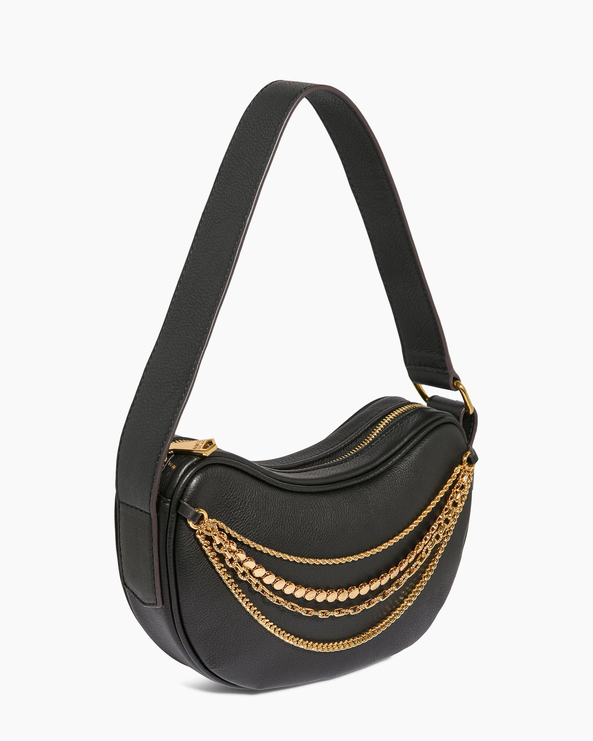 Black AK X EP Shoulder Bag Designer Leather Handbag For Women