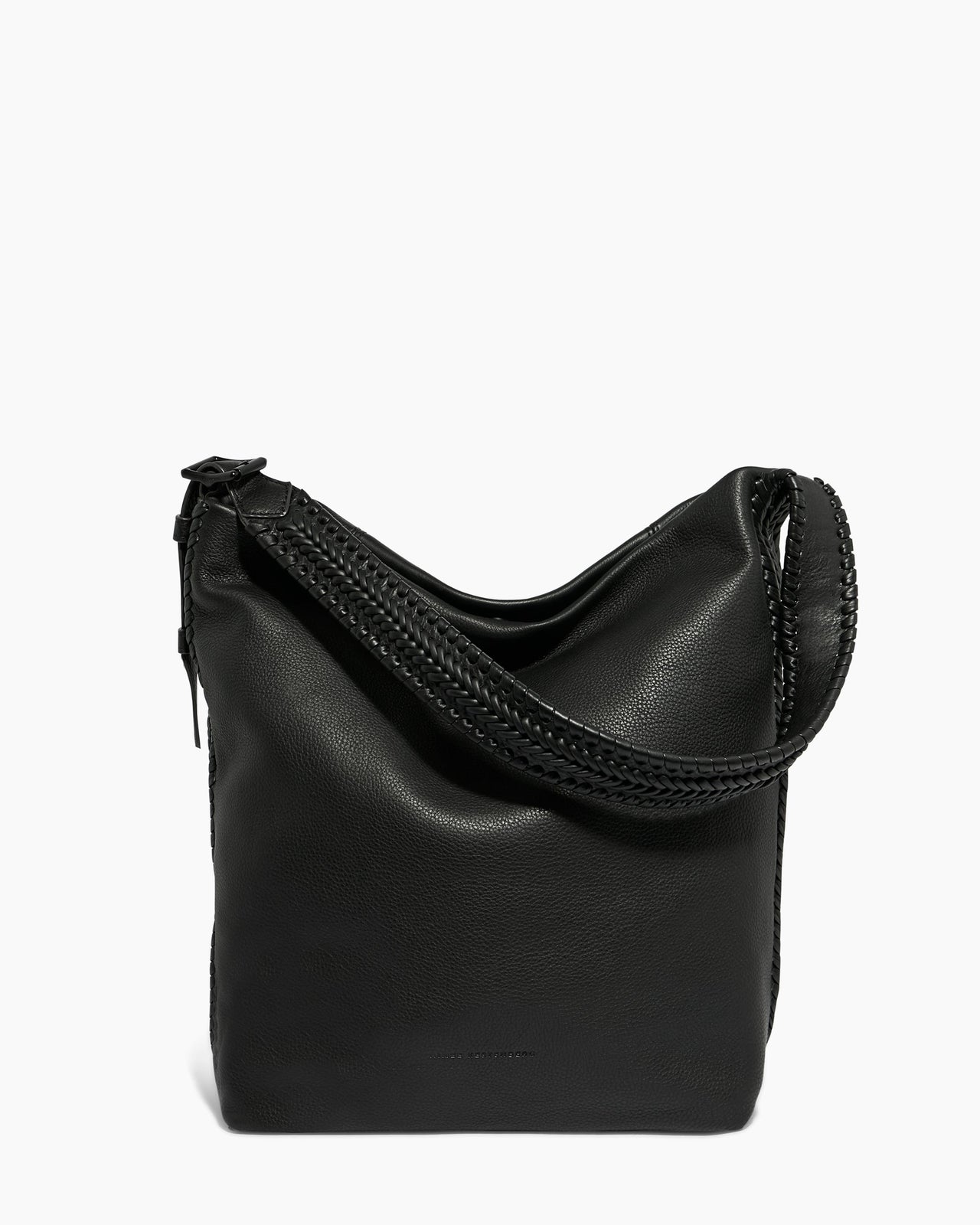 A black All For Love Bucket Bag from Aimee Kestenberg on a white background. 