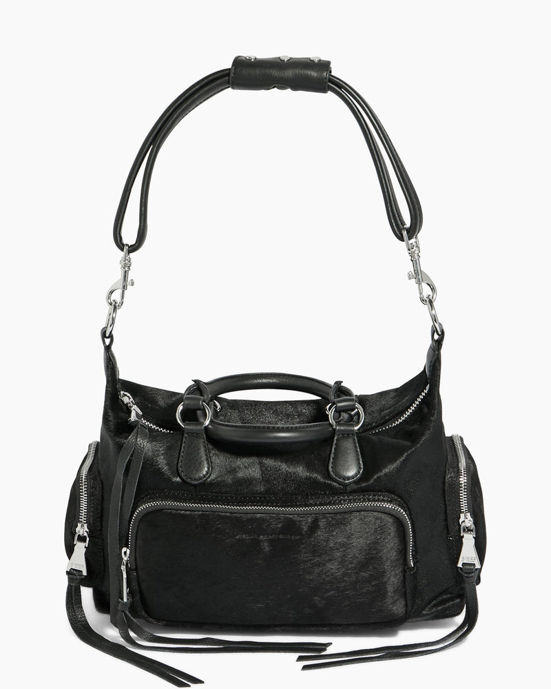 Away We Go Satchel Black Haircalf Aimee Kestenberg