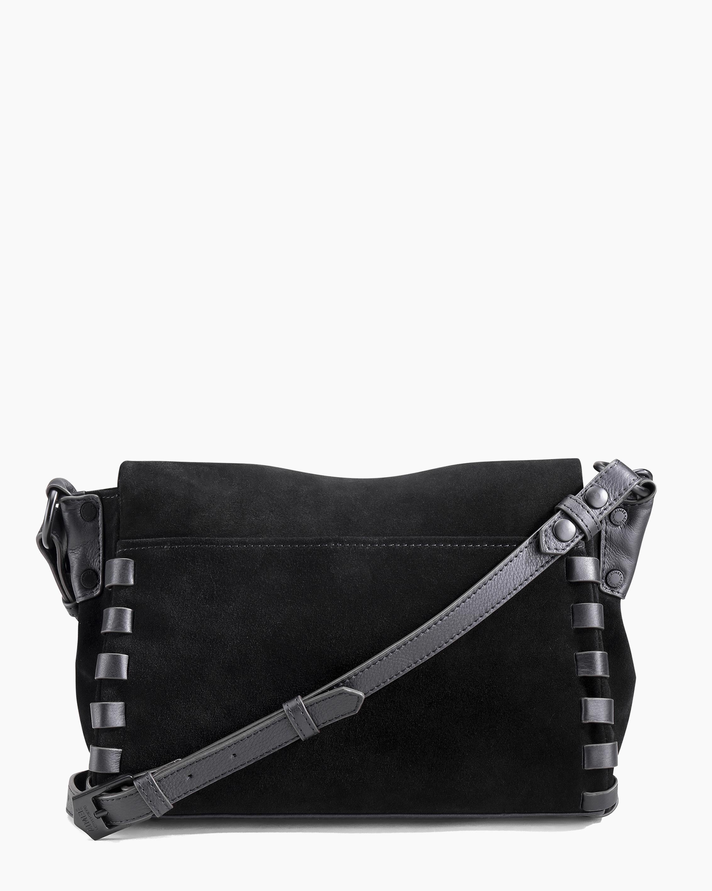 Black Zen Convertible Crossbody Designer Leather Handbag For Women