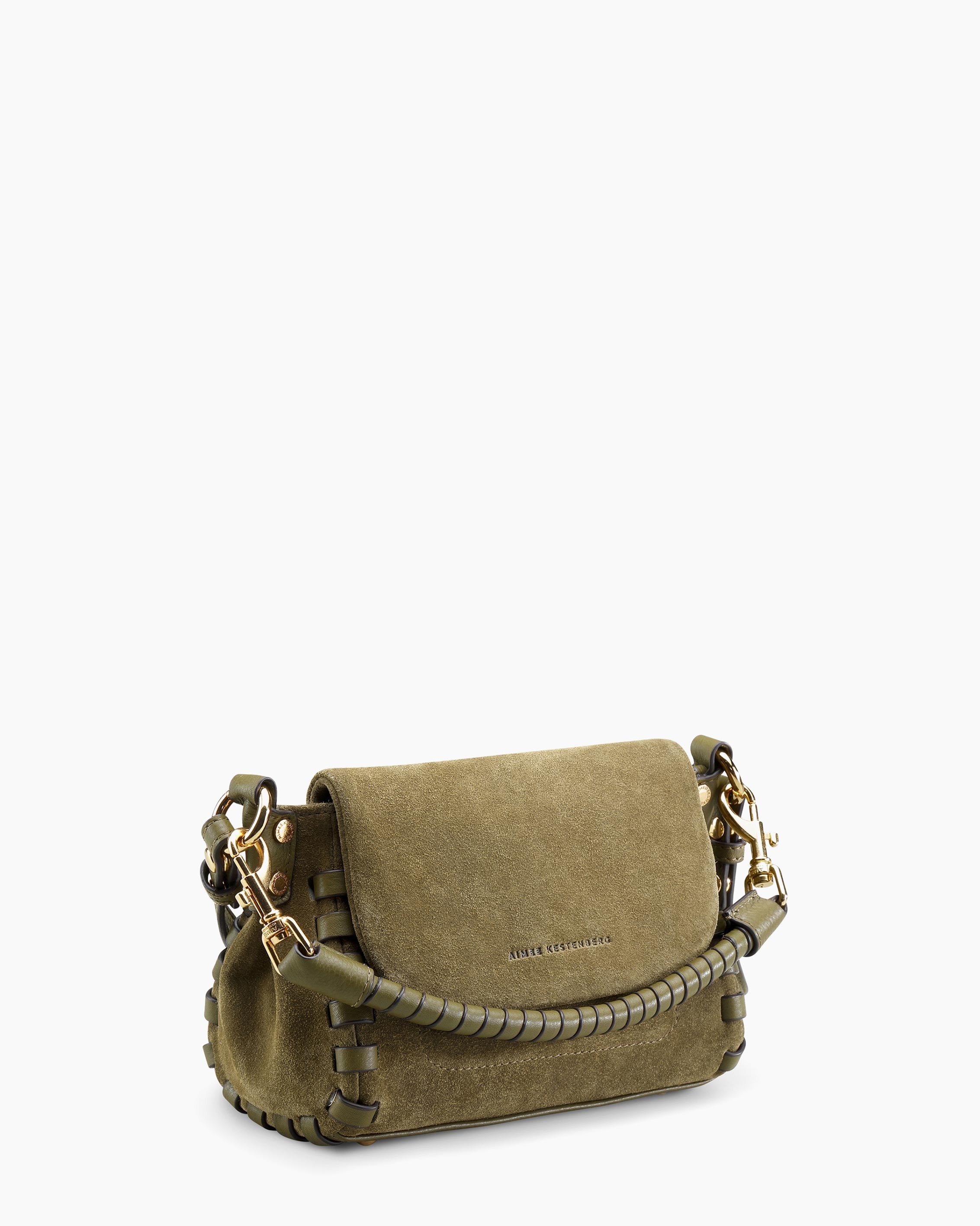 Zen Mini Crossbody - Green Suede | Aimee Kestenberg – A I M E E