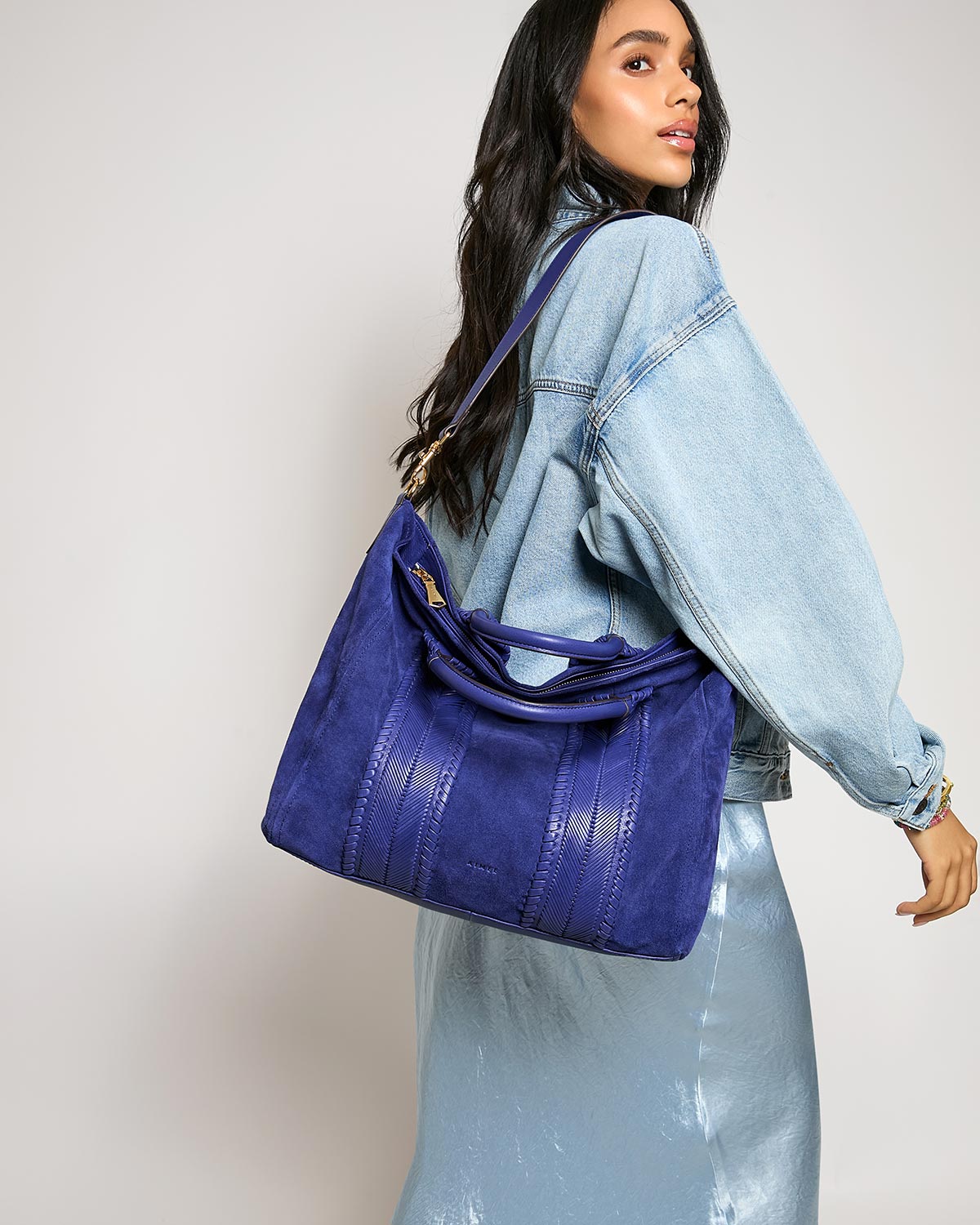 Dusk All For Love Convertible Top Zip Tote Designer Leather