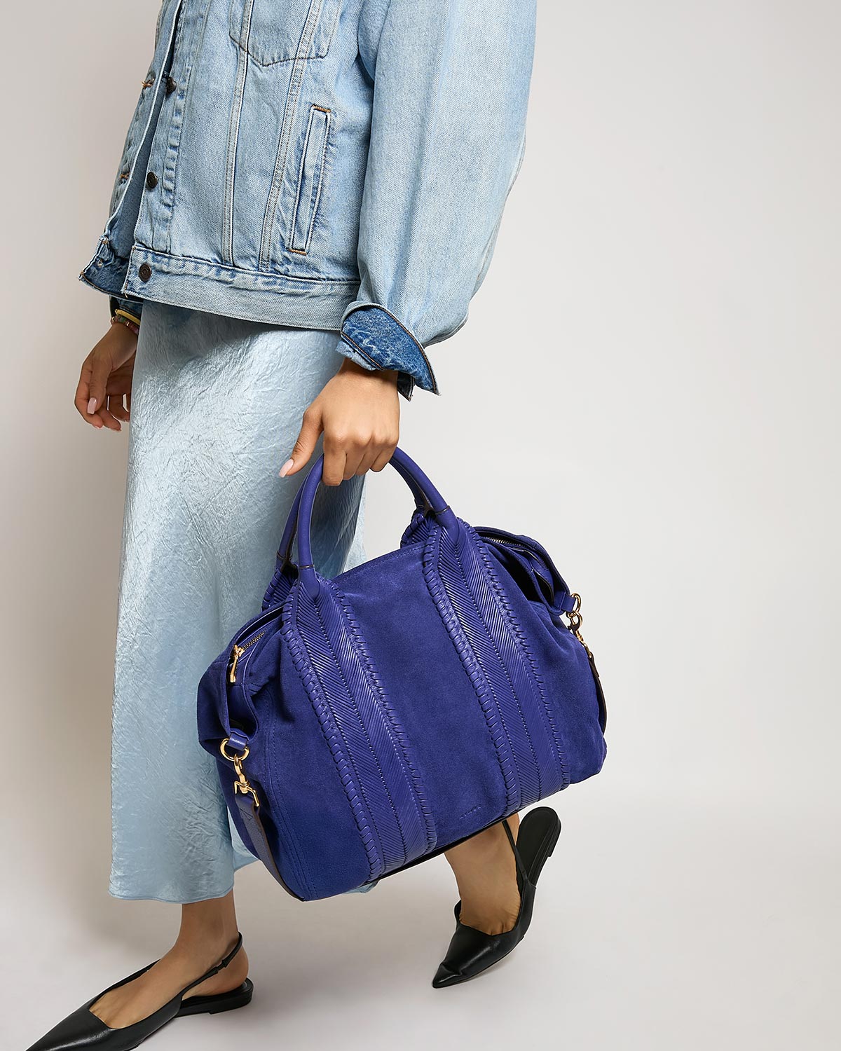 Dusk All For Love Convertible Top Zip Tote Designer Leather