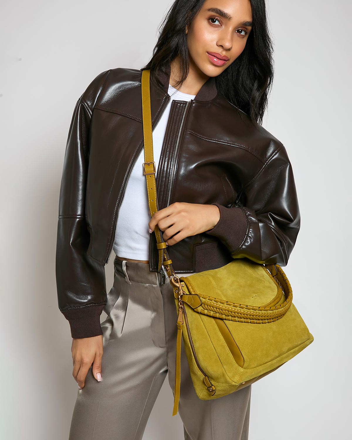 アポジェ Black All For Love Novelty Convertible Shoulder Designer Leather