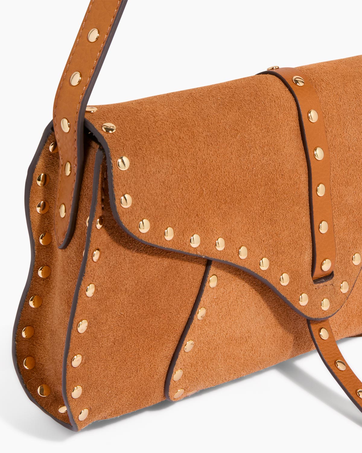 rustic caramel suede