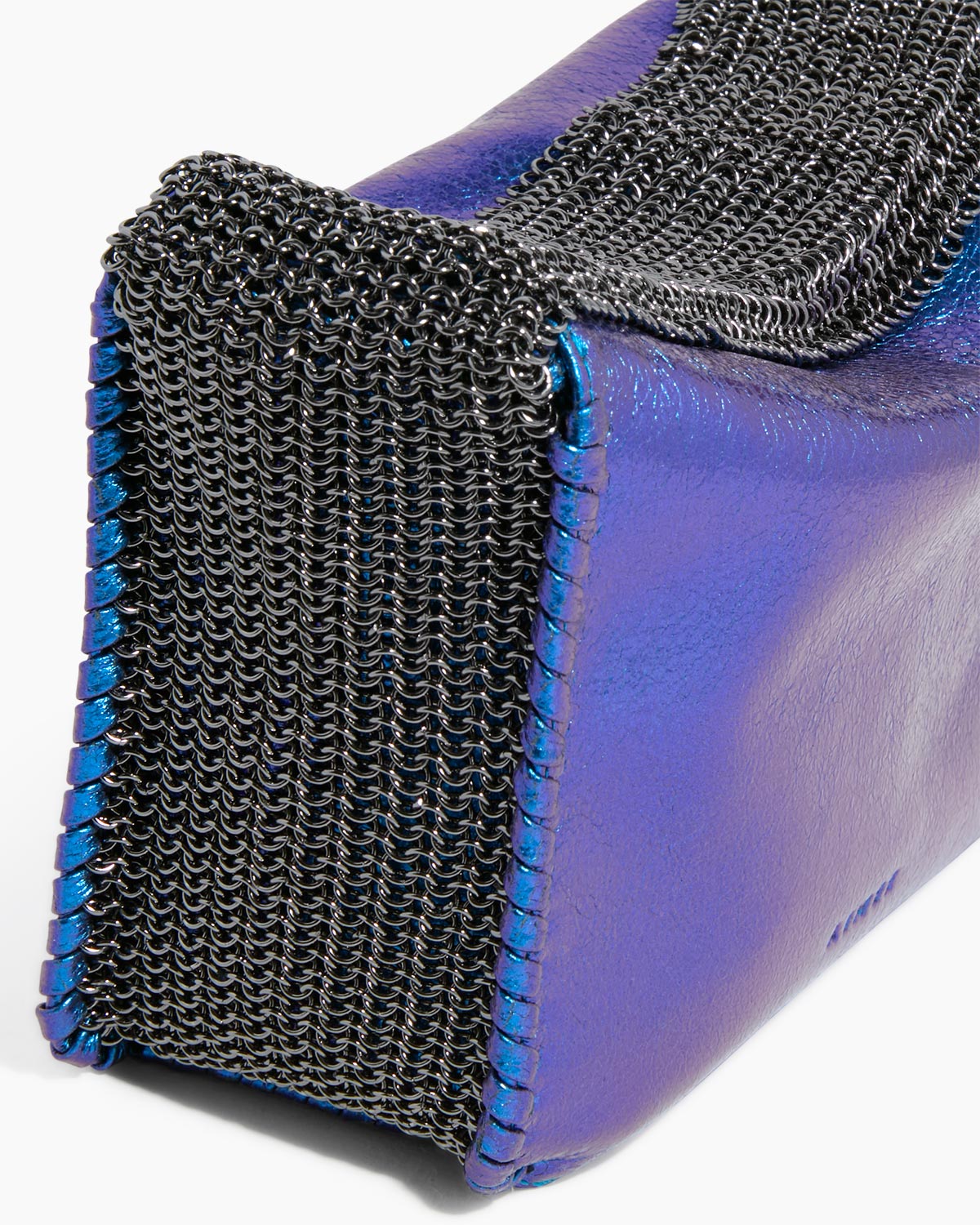 Midnight Chain-Mail Top Handle Designer Leather Handbag For Women