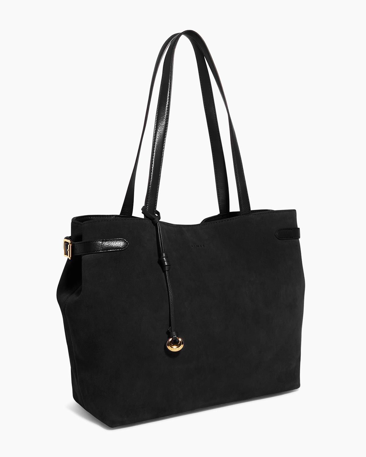 Black Gramercy Tote Designer Leather Handbag For Women | AIMEE by