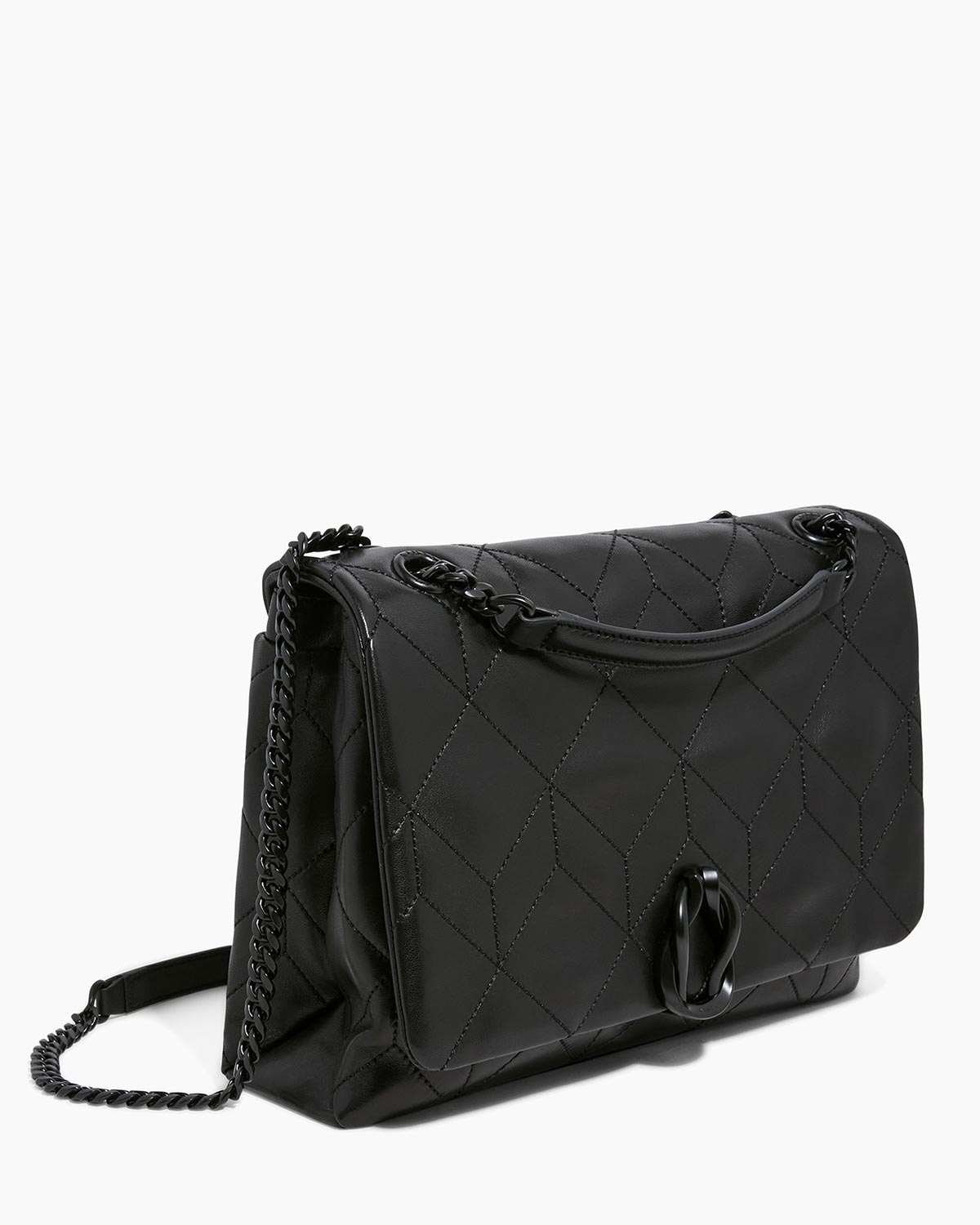 Black Unity Medium Shoulder Designer Leather Handbag For Women