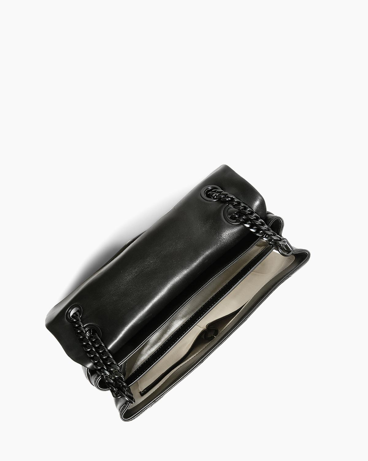 Black Unity Medium Shoulder Designer Leather Handbag For Women