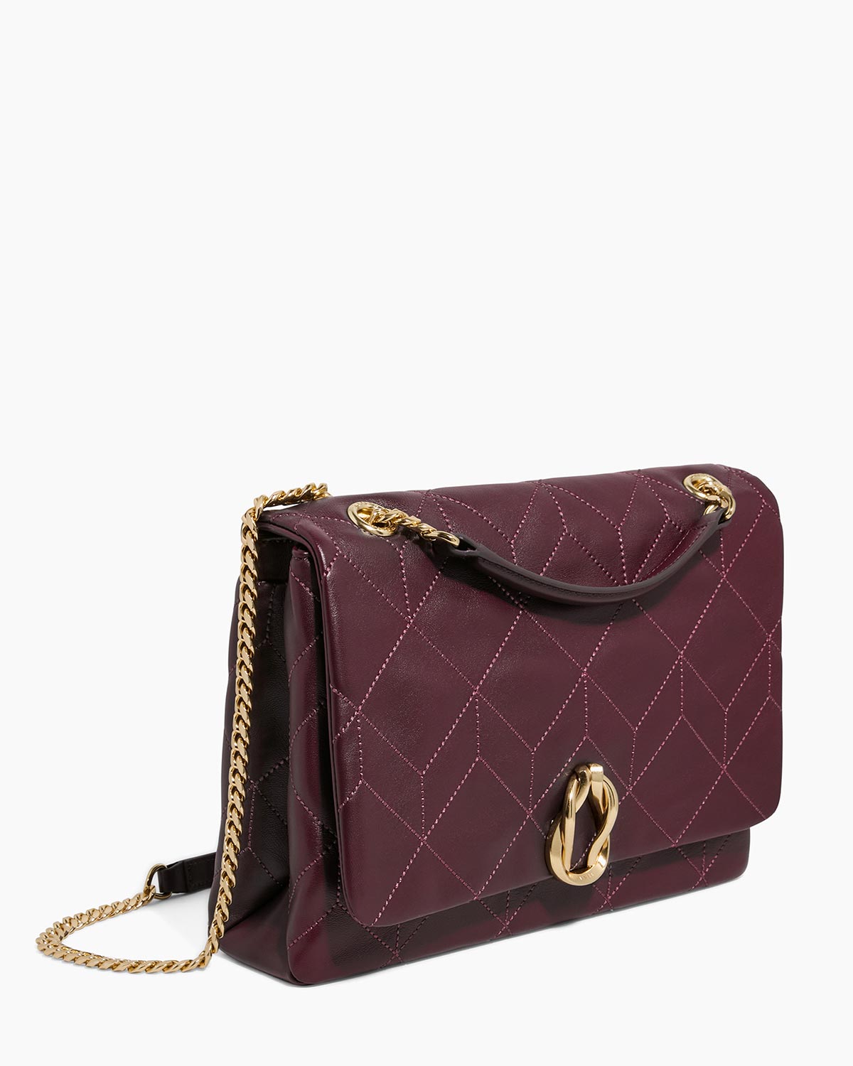 Cherry Unity Medium Shoulder Designer Leather Handbag For Women
