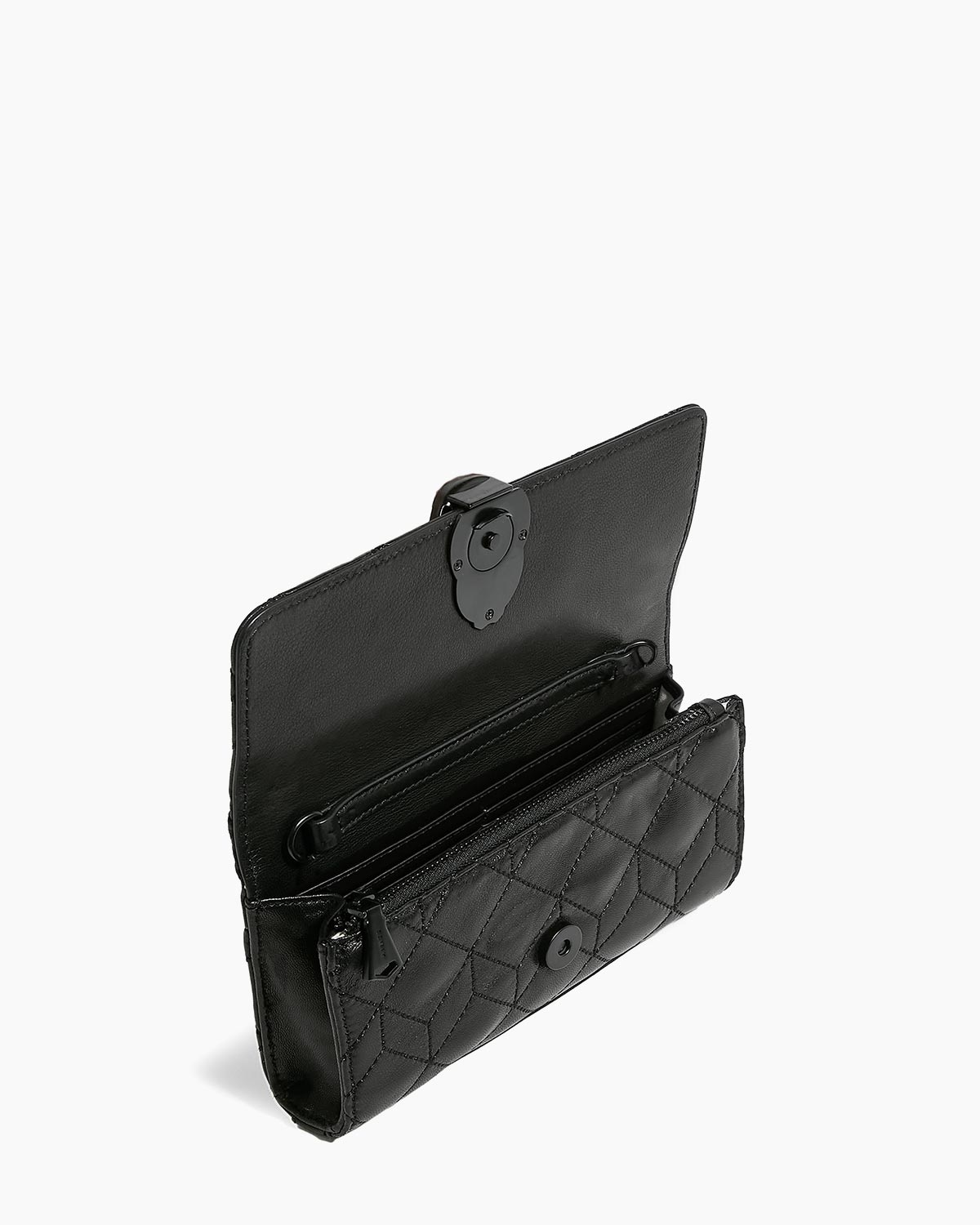 Black Unity Wallet Crossbody Designer Leather Handbag For Women