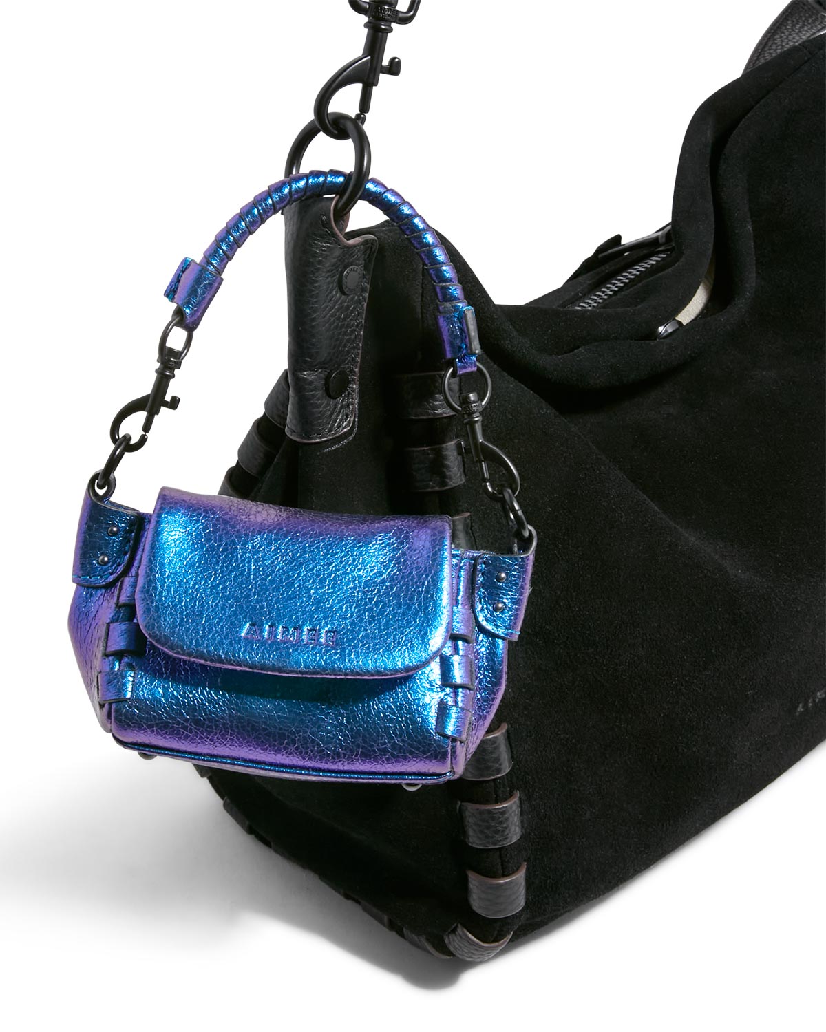 Midnight Zen Charm Designer Leather Handbag For Women | AIMEE by