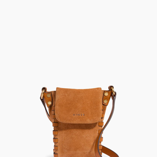 Rustic Zen Phone Crossbody Designer Leather Handbag For Women