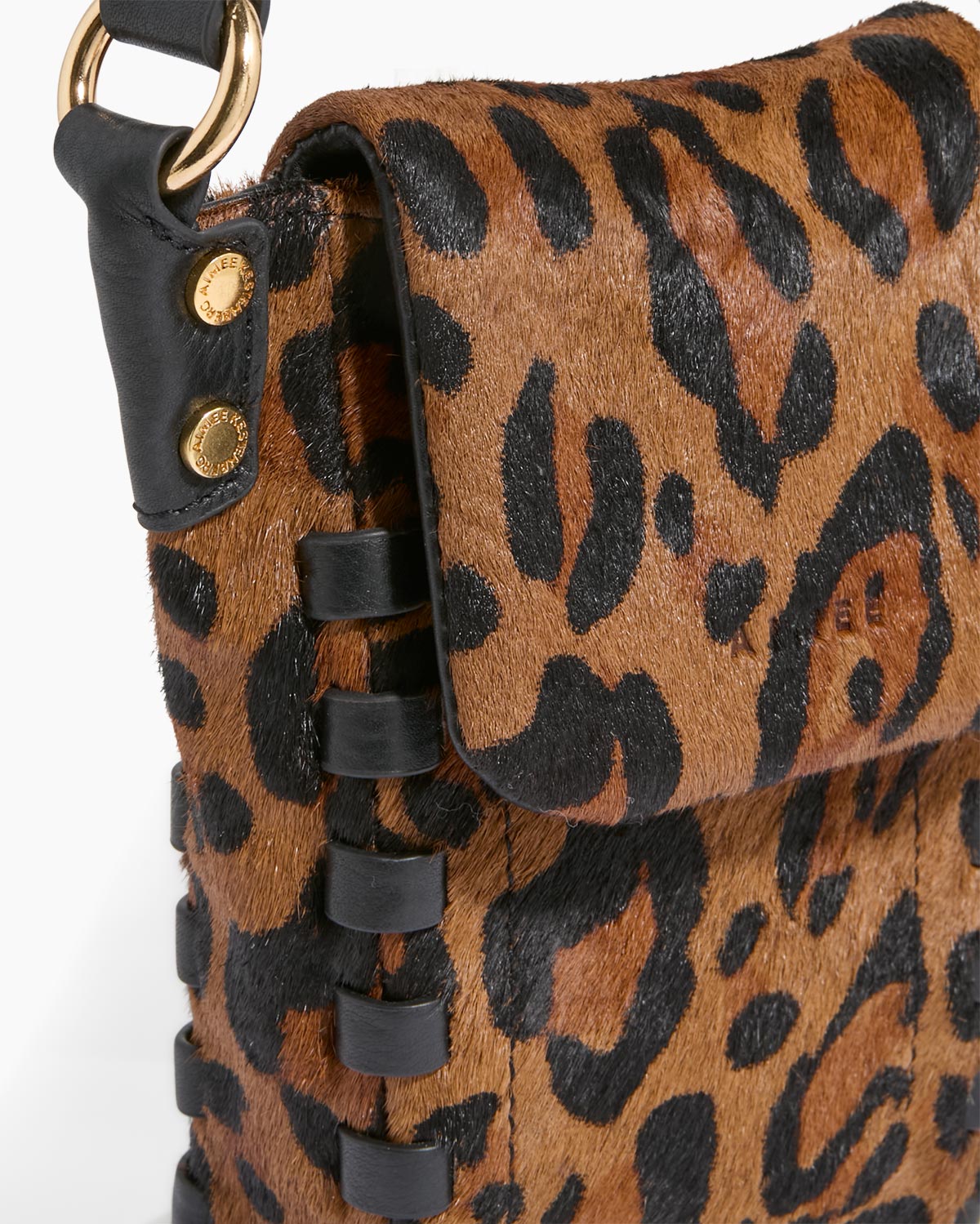 ショルダーバッグ FUR SMART PHONE POUCH Amerivintage Wildcat Zen Novelty Phone Crossbody Designer Leather Handbag For