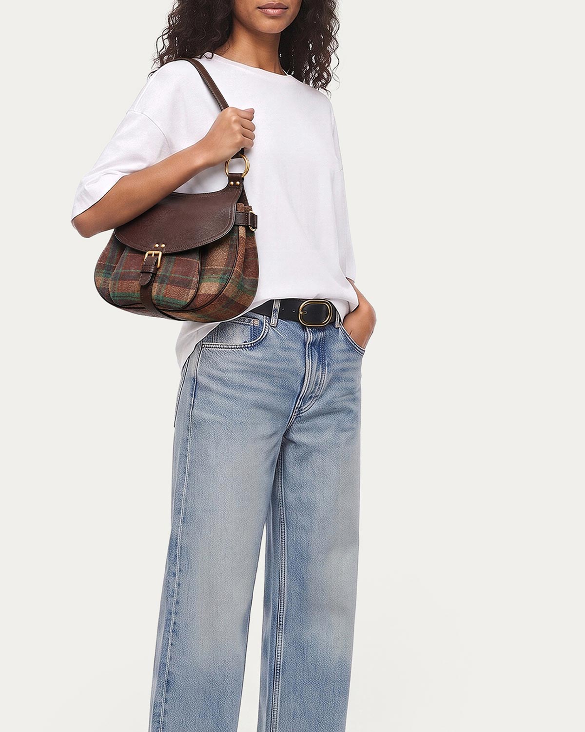 Dash Convertible Crossbody - Urban Plaid - on model