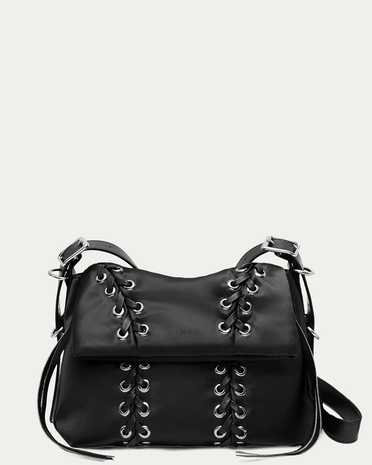 Lace Up Double Entry Crossbody