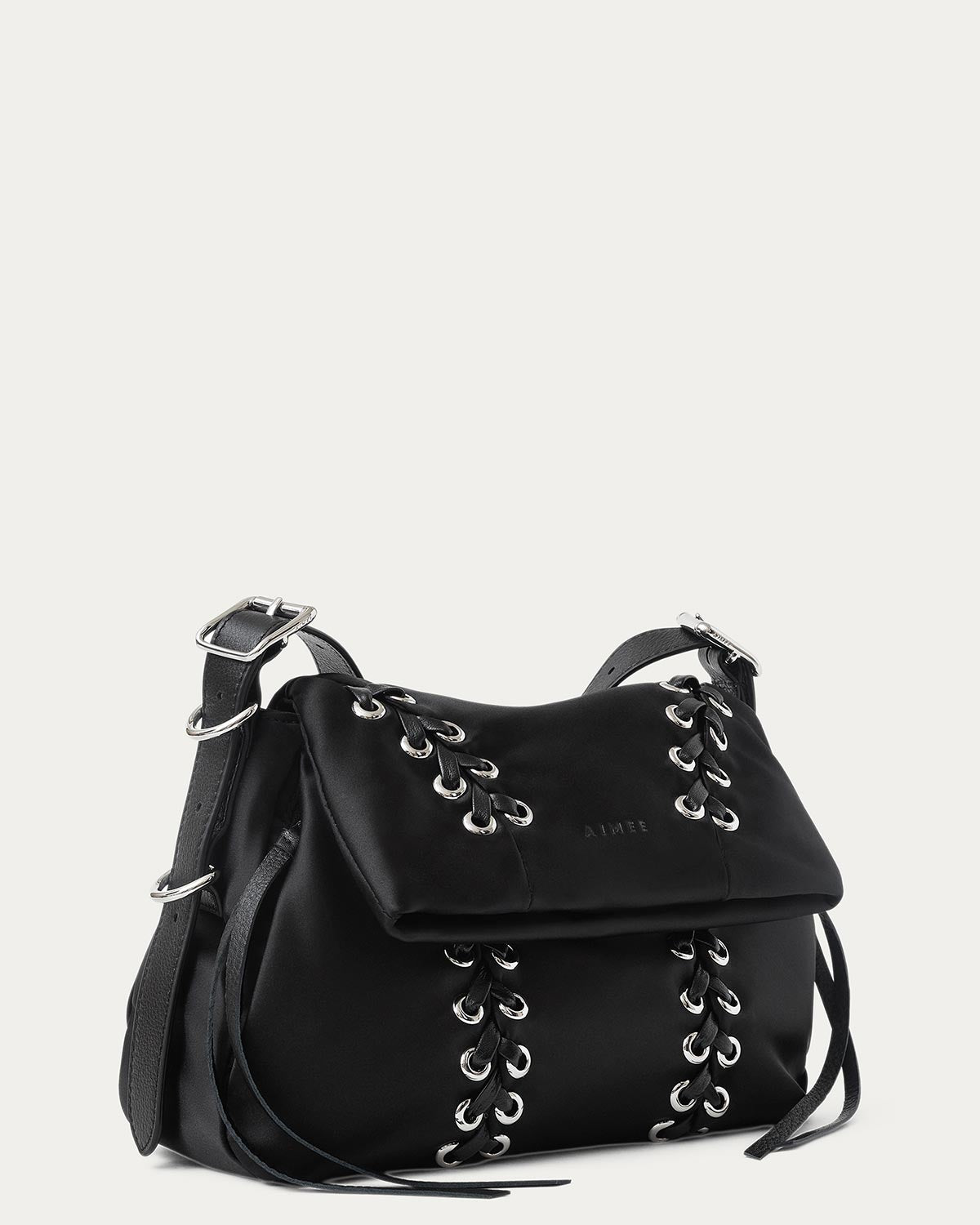 Lace Up Double Entry Crossbody