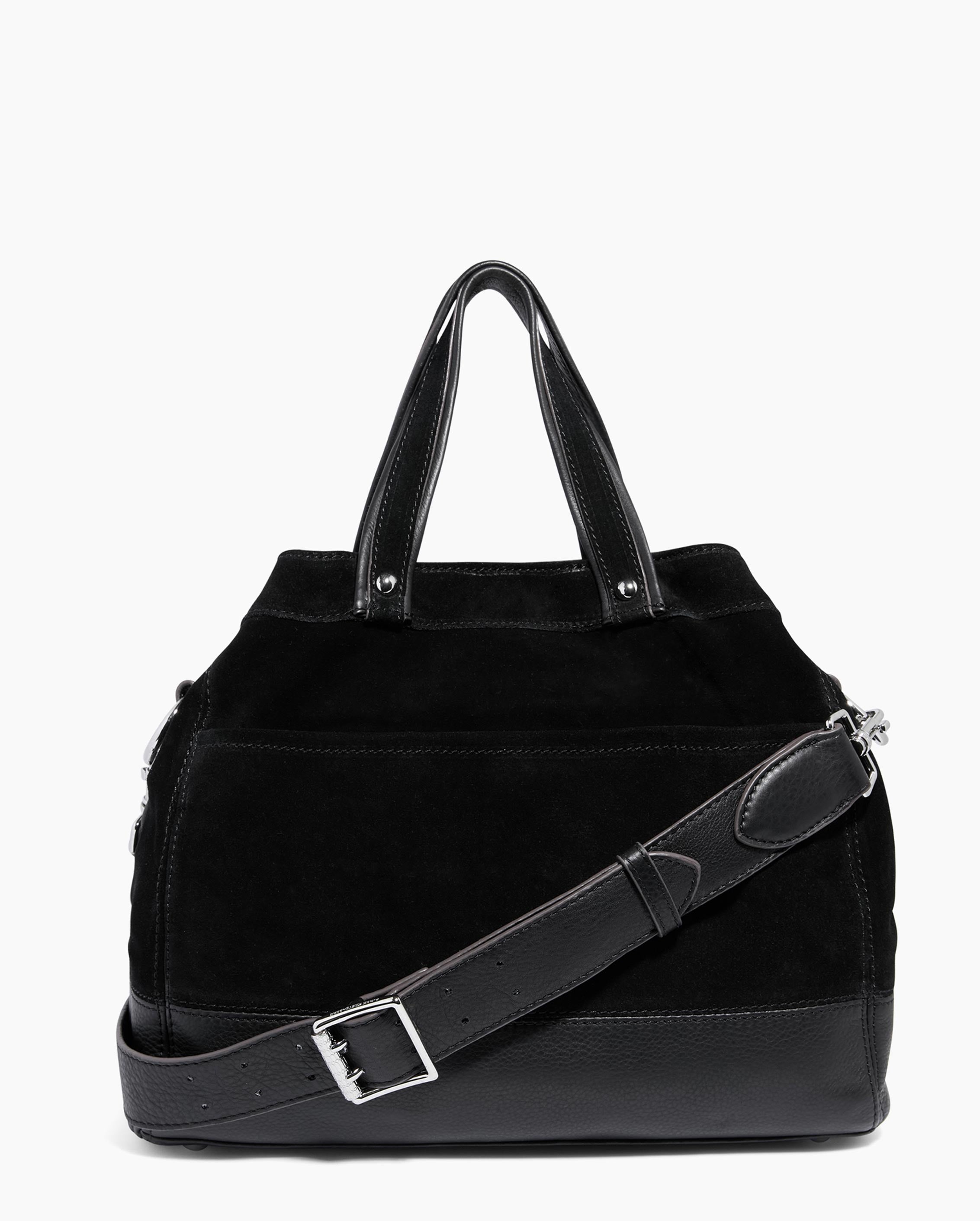 carol silver leather mini backpack with central zip Aimee Great Escape Convertible Shopper Handbag | Shoulder Strap