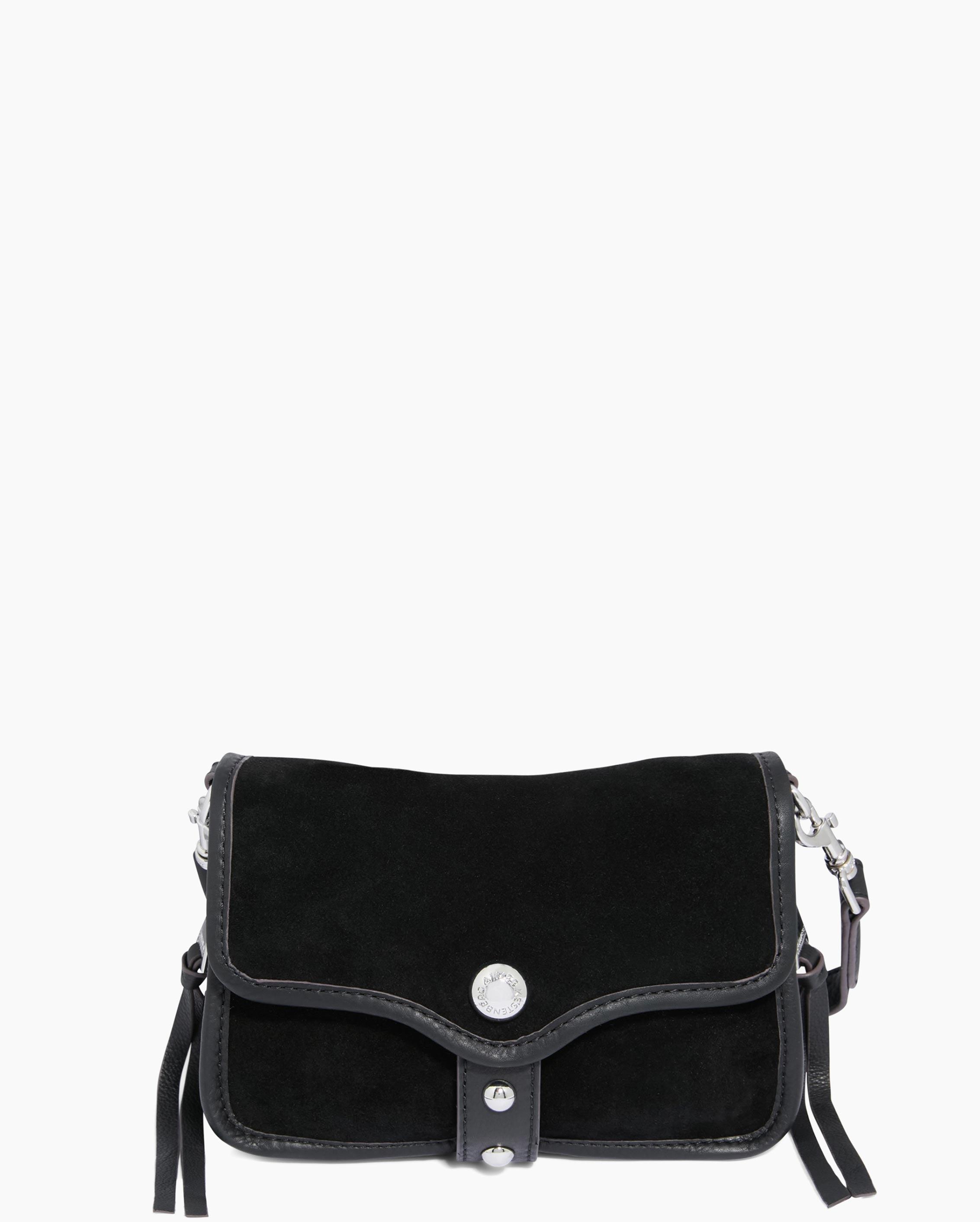 Black Great Escape Mini Crossbody Designer Leather Handbag For