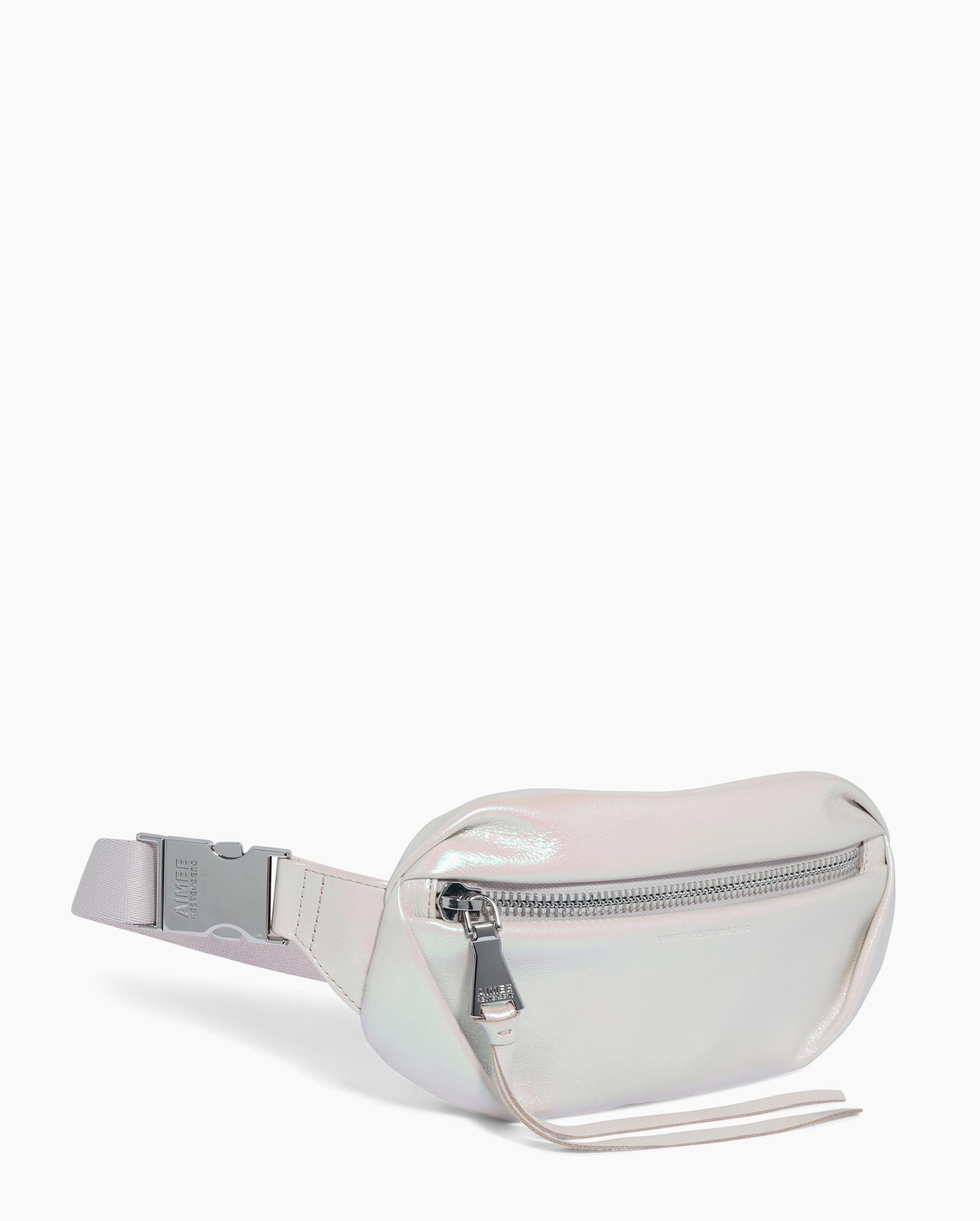 White Milan Novelty Bum Bag Designer Leather Handbag For Women