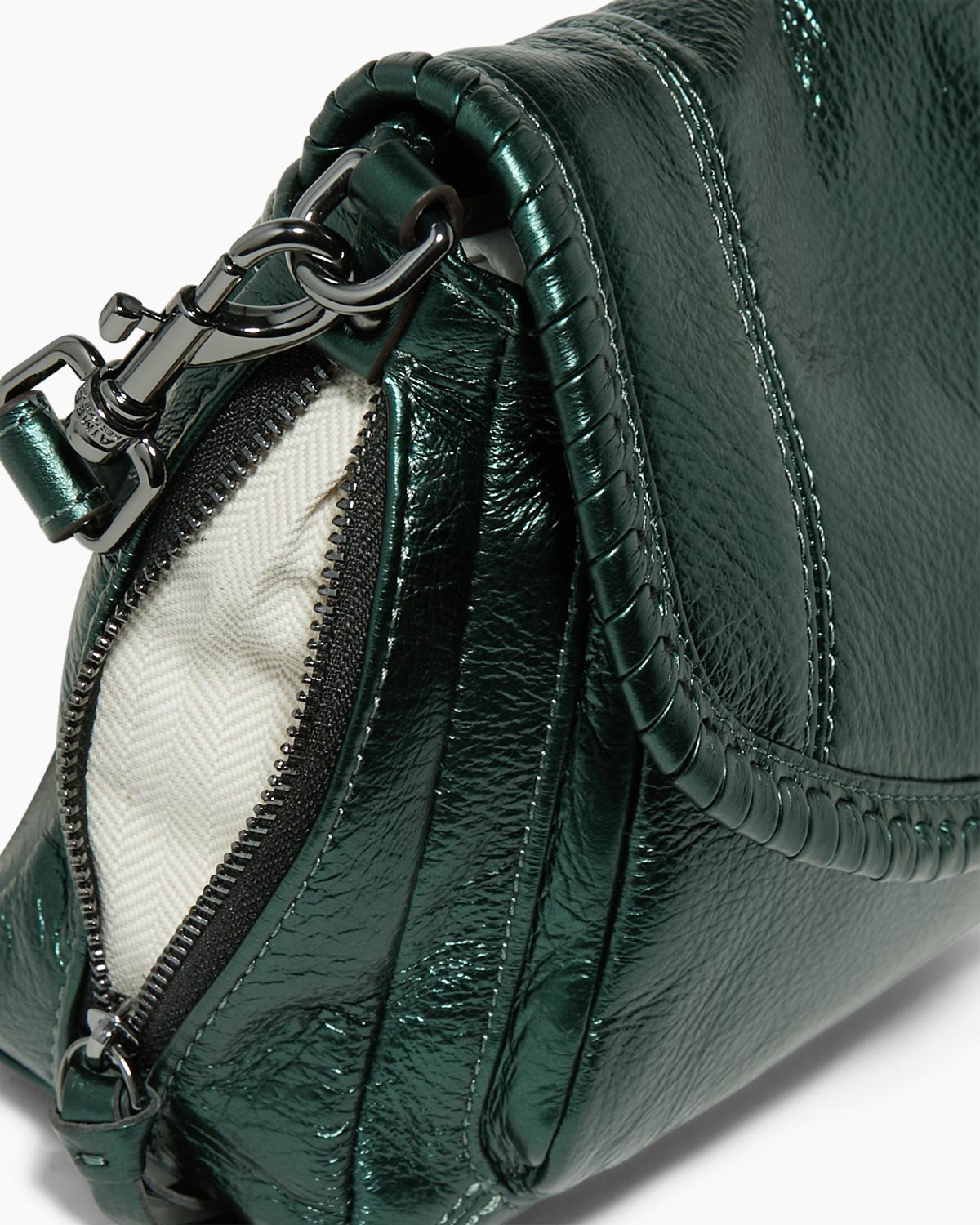 Metallic All For Love Mini Crossbody Designer Leather Handbag For