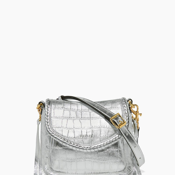 Metallic All For Love Mini Crossbody Designer Leather Handbag For