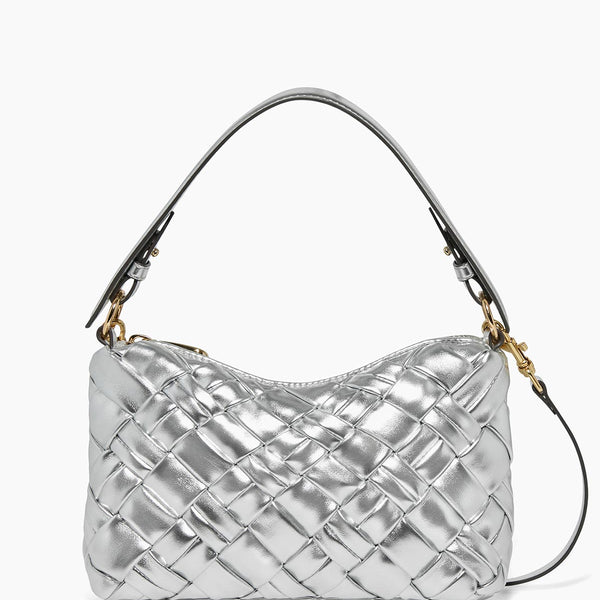 Woven Ava Convertible Shoulder Designer Leather Handbag For Women
