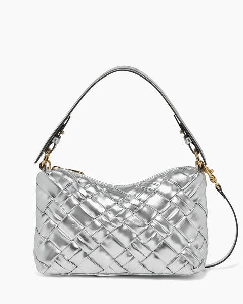 Woven Ava Convertible Shoulder Designer Leather Handbag For Women
