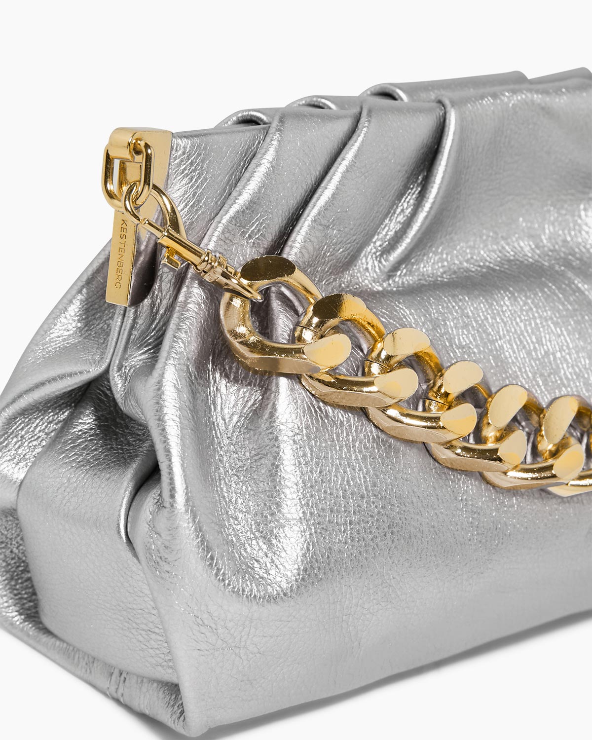 Metallic Chill Out Clutch Designer Leather Handbag For Women