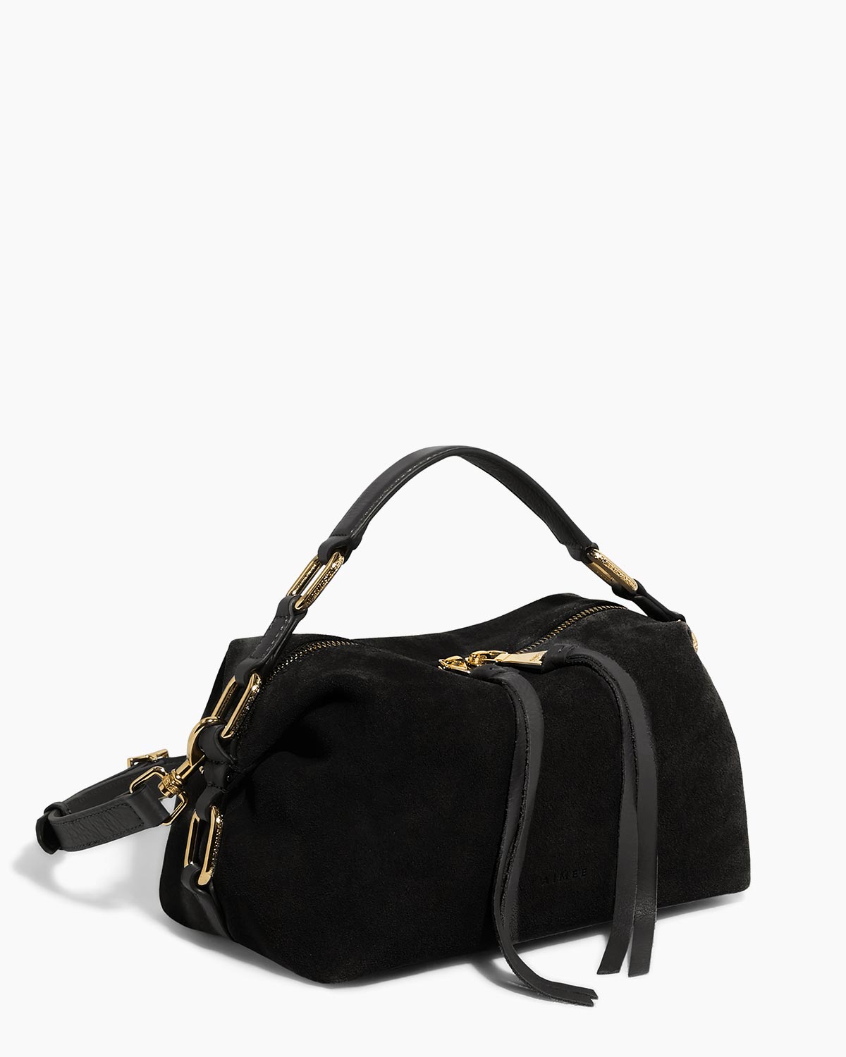 Black Dumpling Convertible Handheld Designer Leather Handbag For