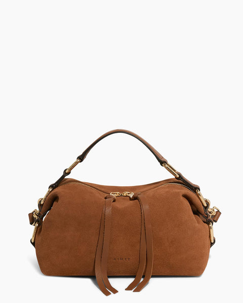 テリ・ワイフェンバック Between Maple and Chestnut Chestnut Dumpling Convertible Handheld Designer Leather Handbag