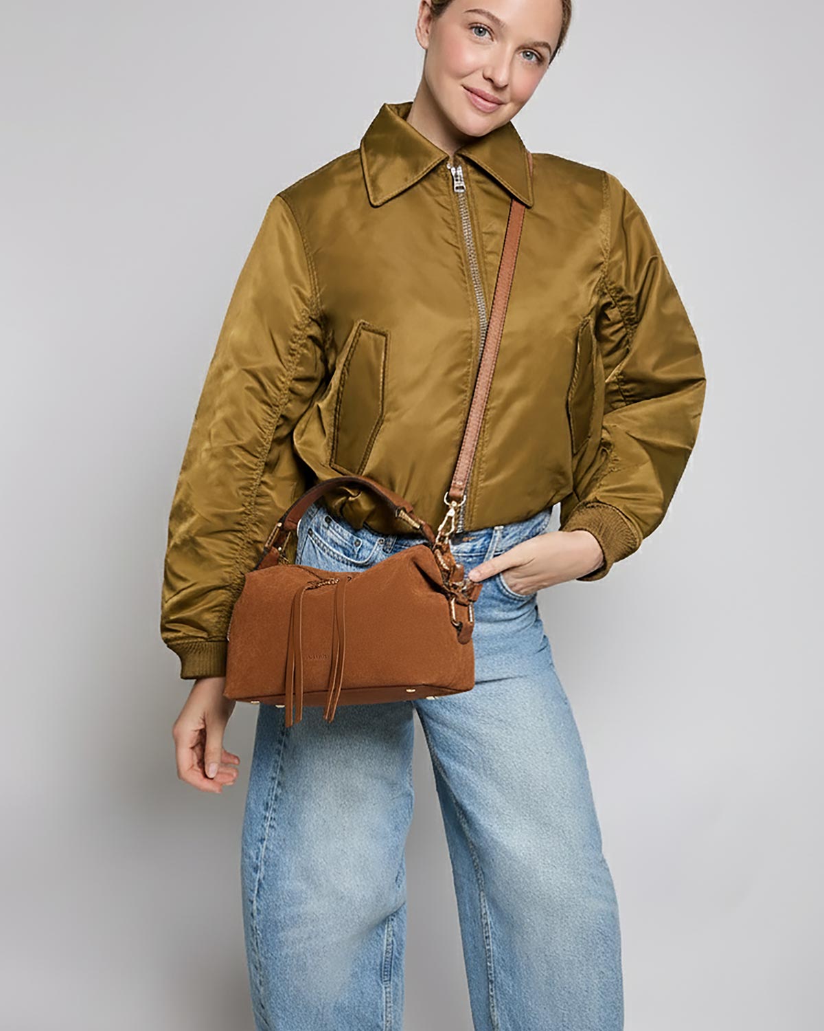 Chestnut Dumpling Convertible Handheld Designer Leather Handbag