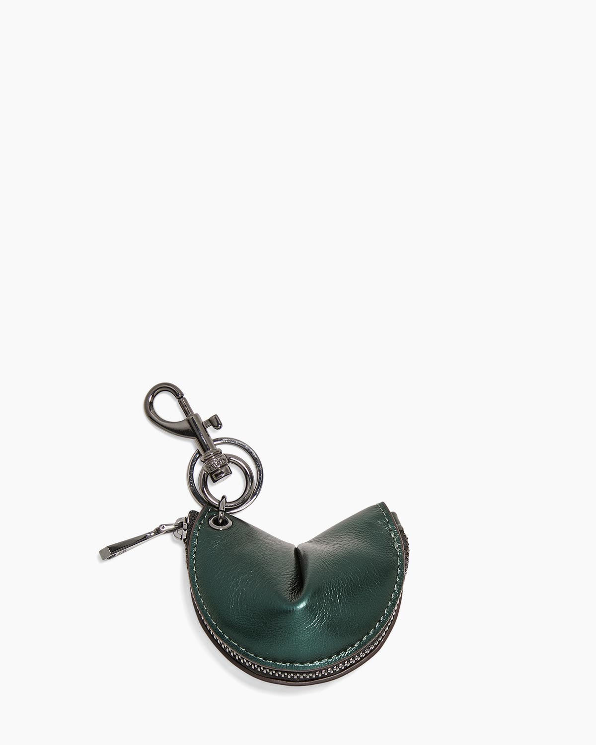 Metallic Fortune Zip Charm Designer Leather Handbag For Women