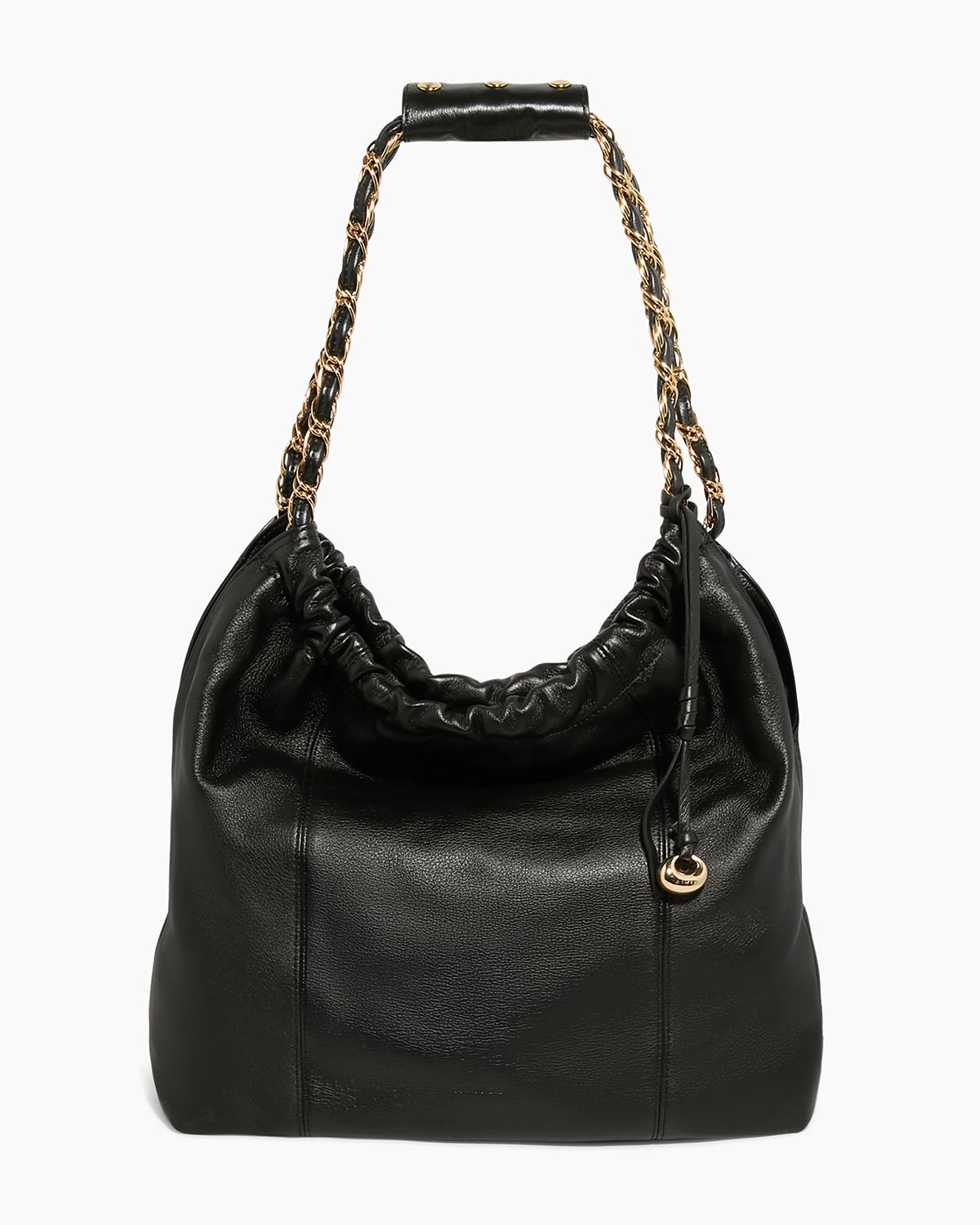 Black Lennon Large Shoulder Designer Leather Handbag For Women