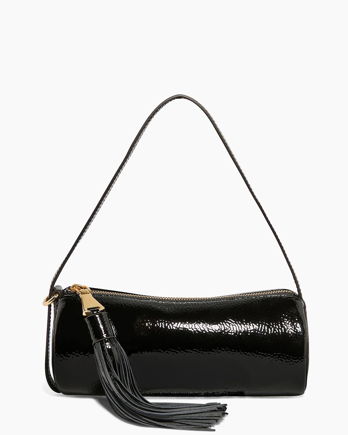 Black Onyx Hour Barrel Shoulder Designer Leather Handbag For Women 