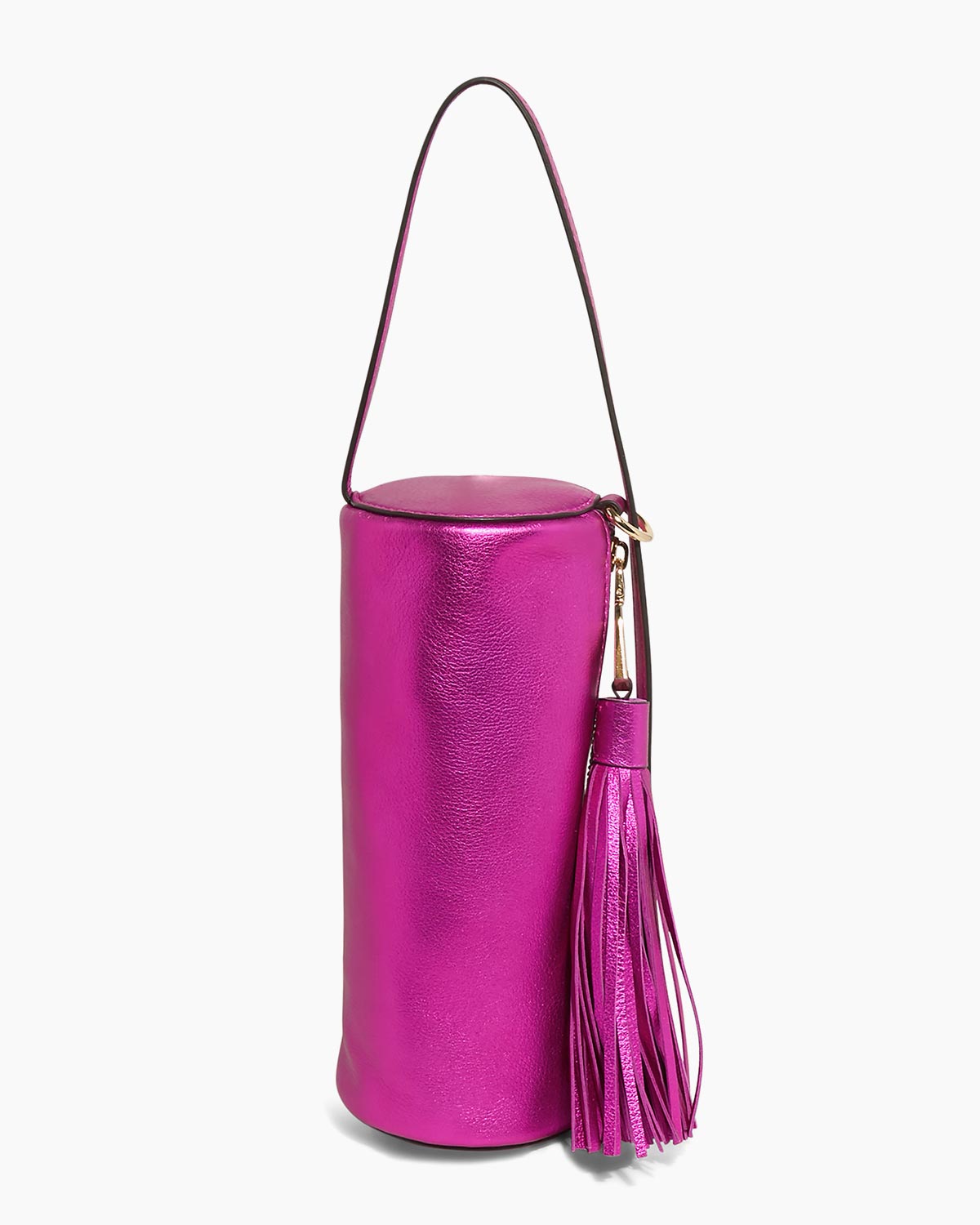 Metallic Onyx Hour Barrel Shoulder Designer Leather Handbag For