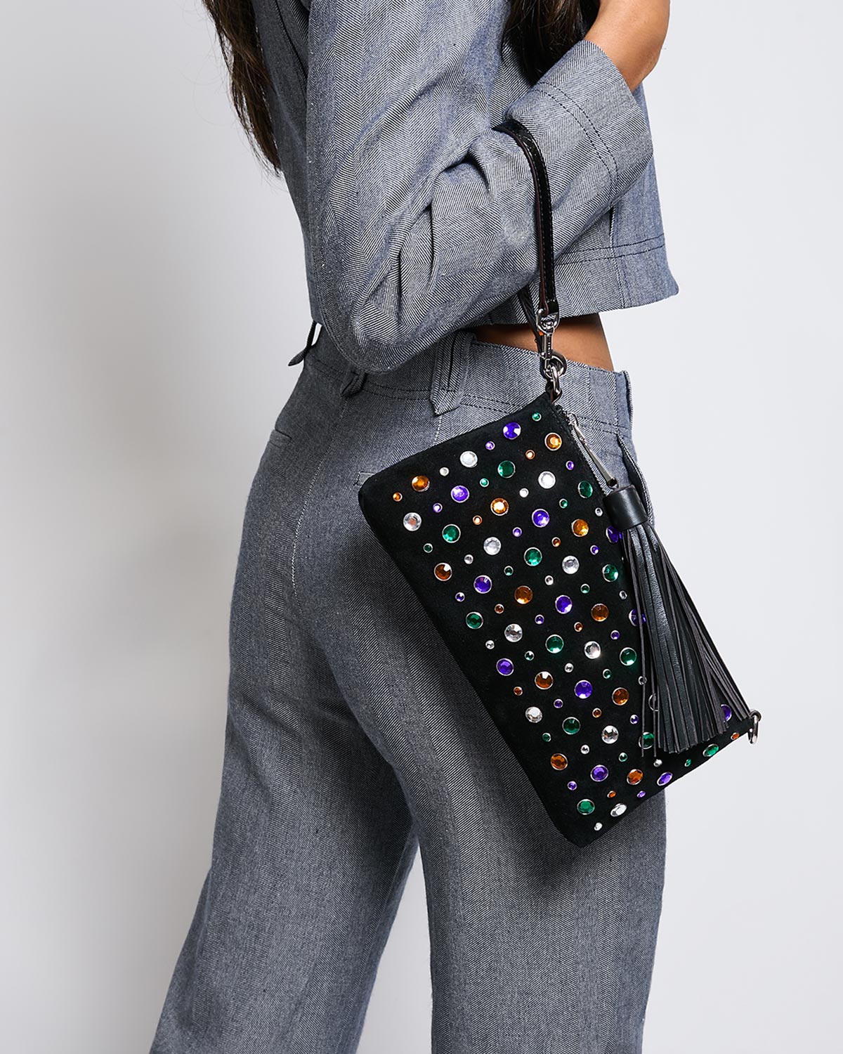 Onyx Hour Zip Clutch