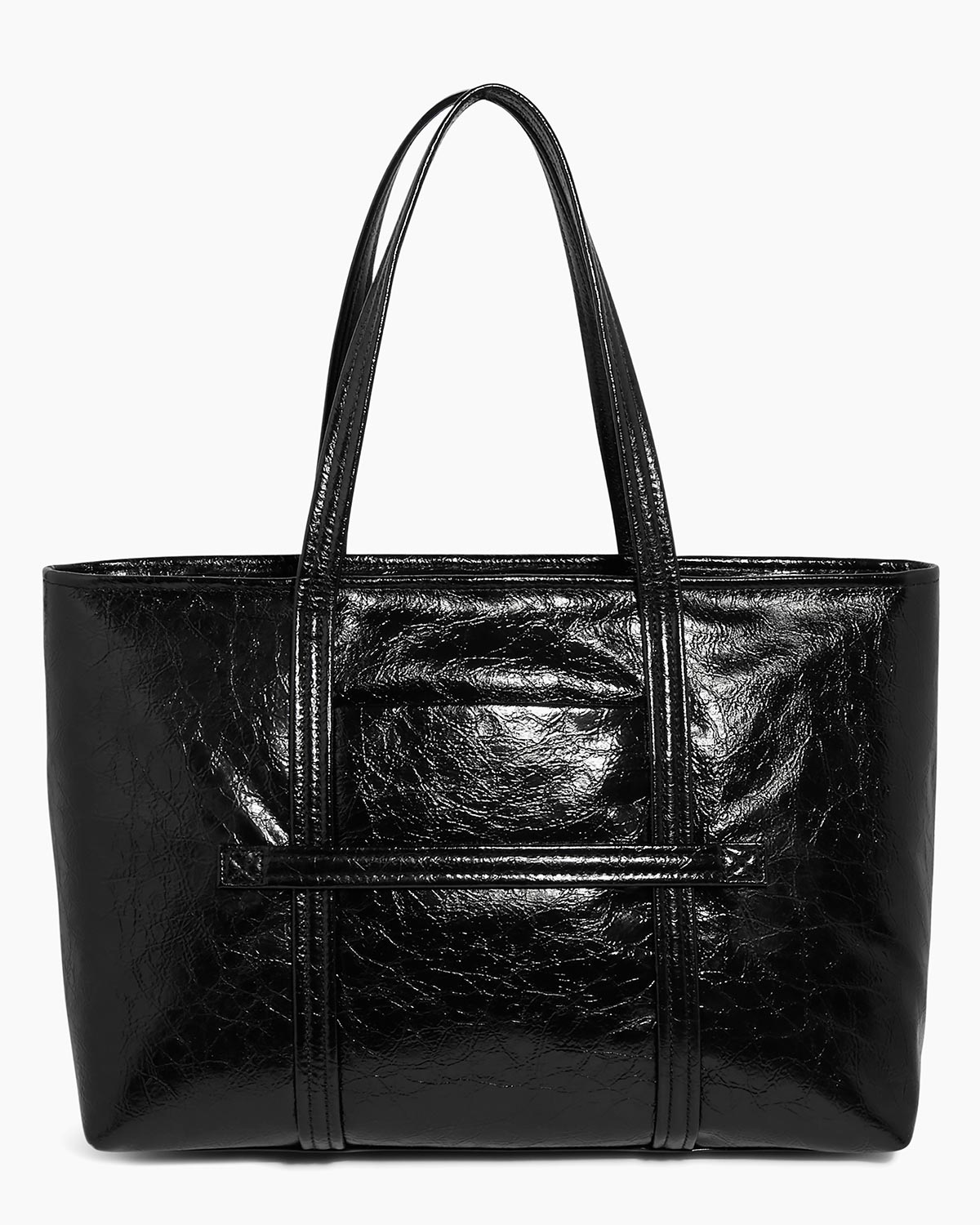 Black Renegade Large Laptop Tote Designer Leather Handbag For