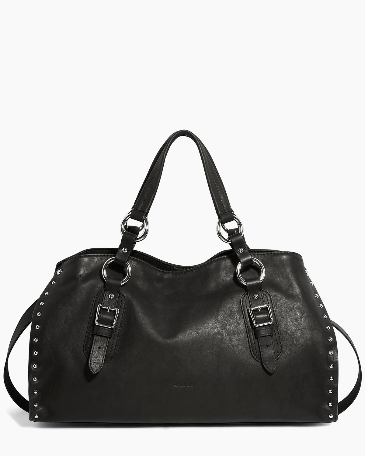 Black Rodeo Large Satchel Designer Leather Handbag For Women