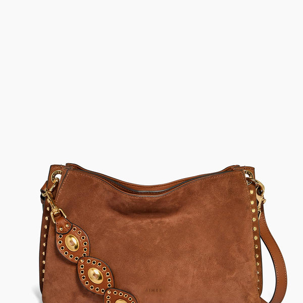 Chestnut Roma Double Entry Shoulder Designer Leather Handbag For 
