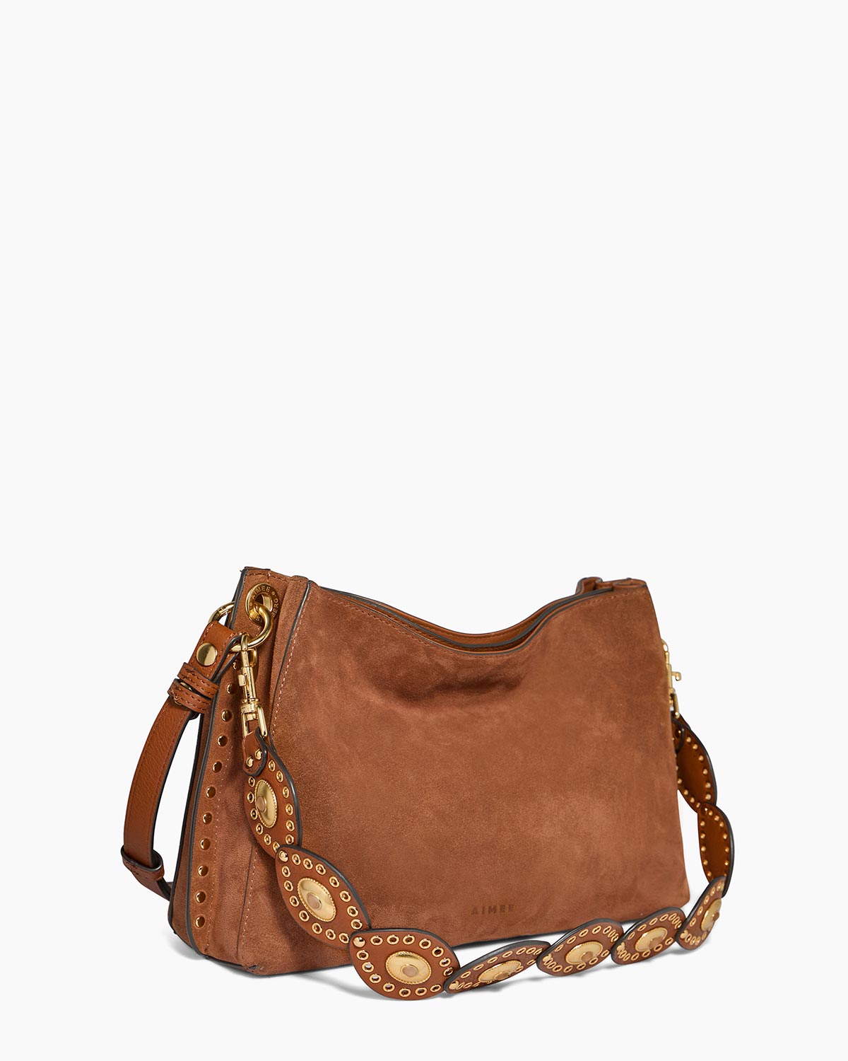 Chestnut Roma Double Entry Shoulder Designer Leather Handbag For