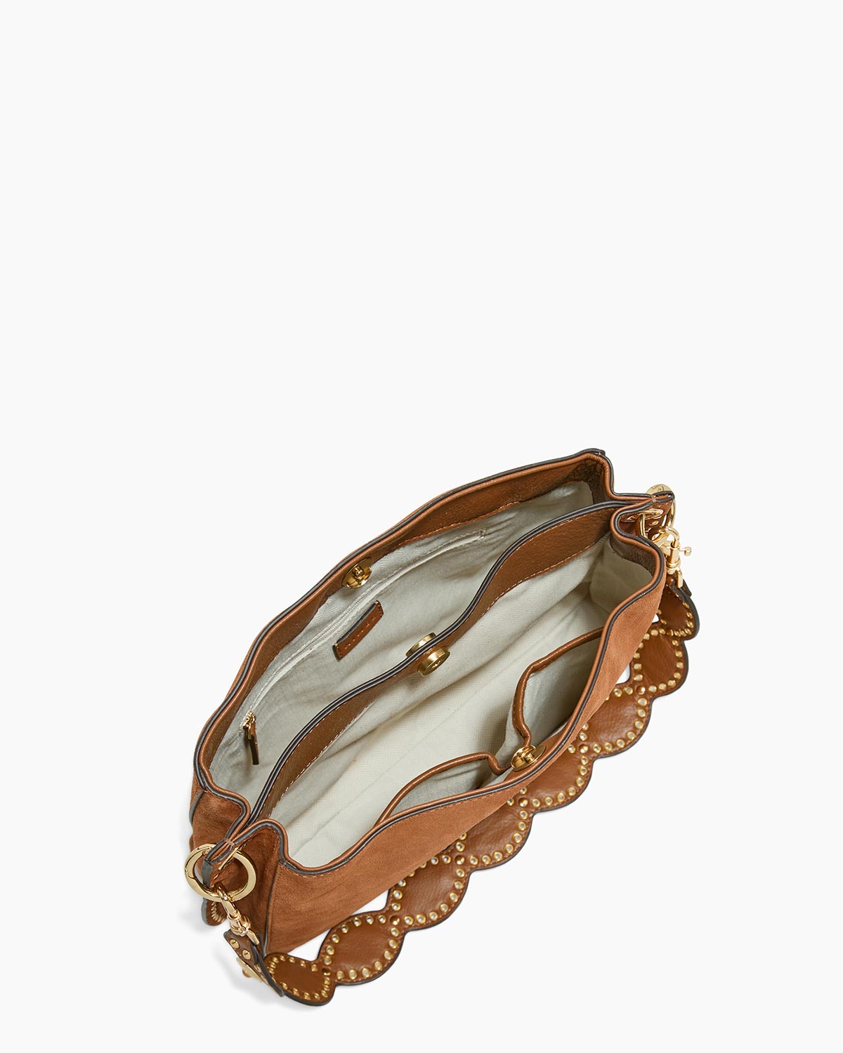 Chestnut Roma Double Entry Shoulder Designer Leather Handbag For 