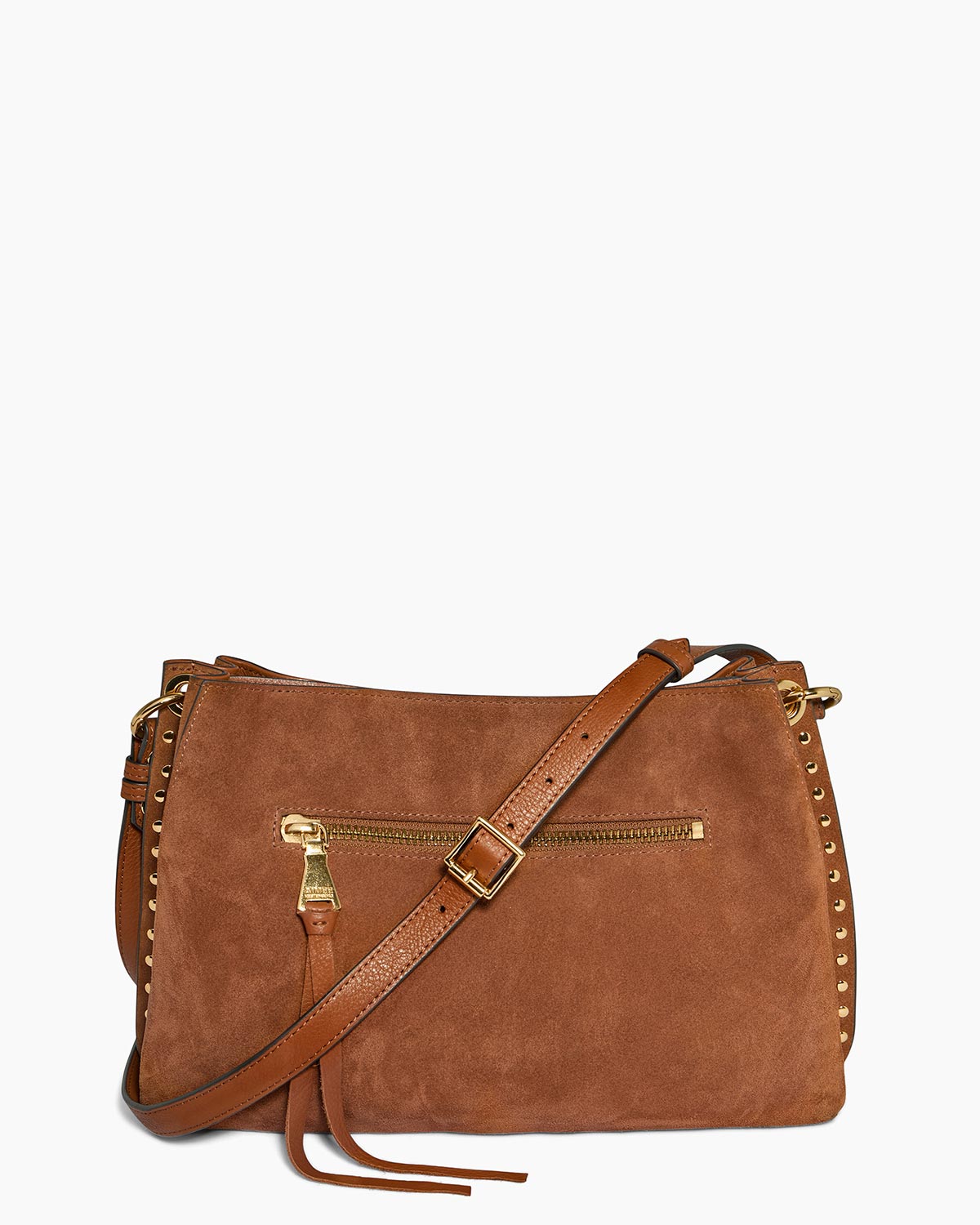Chestnut Roma Double Entry Shoulder Designer Leather Handbag For