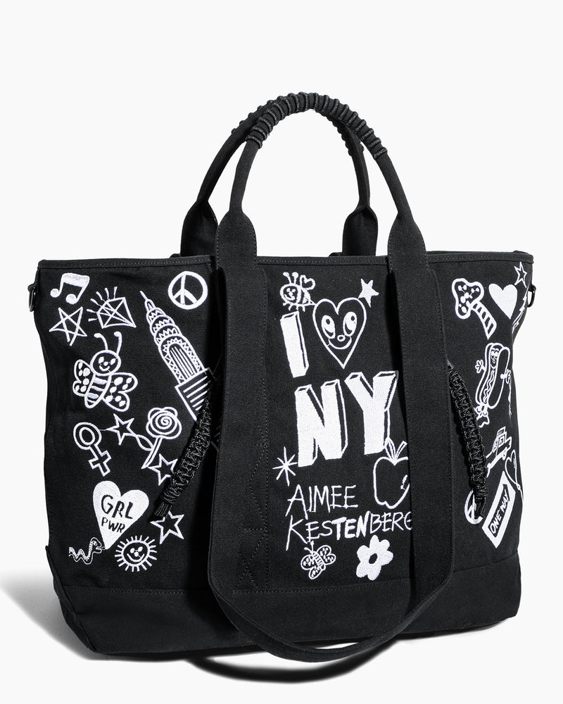  Victoria Secret Tote Bag Love VS Black : Everything Else